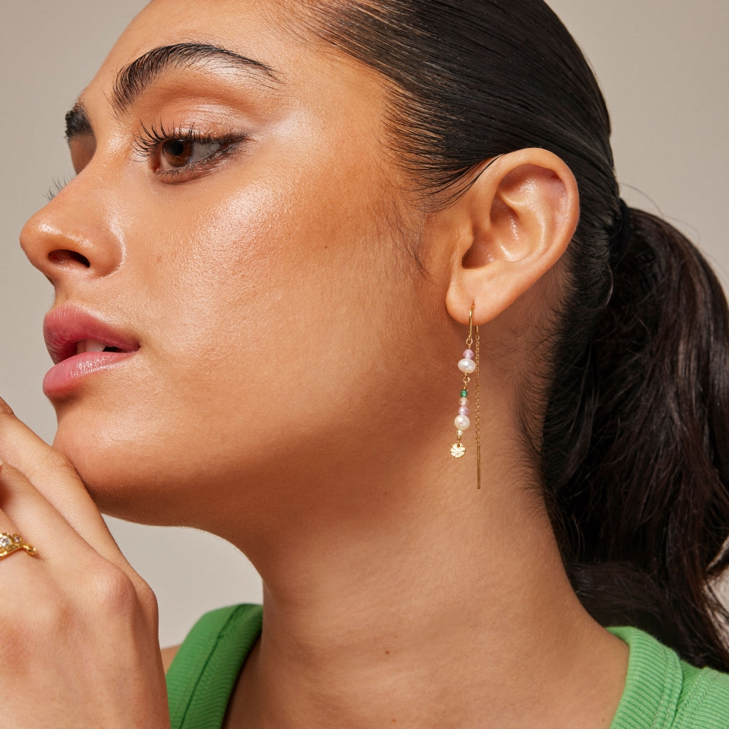 Sofia Pink/Green Earrings