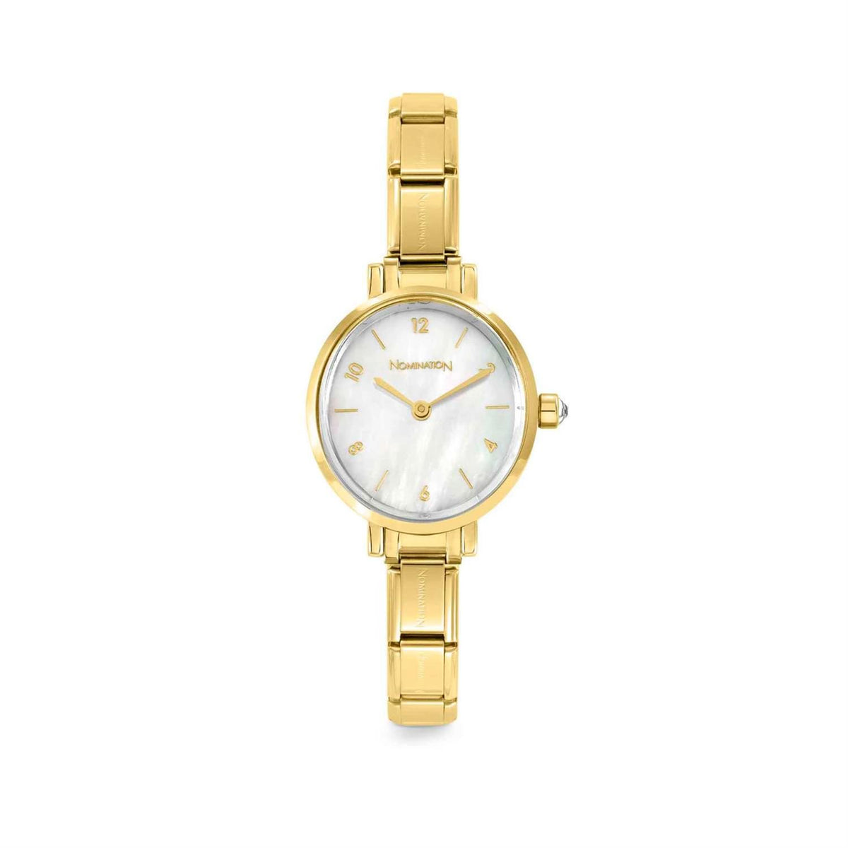 Round Watch - Gold / Mother of Pearl