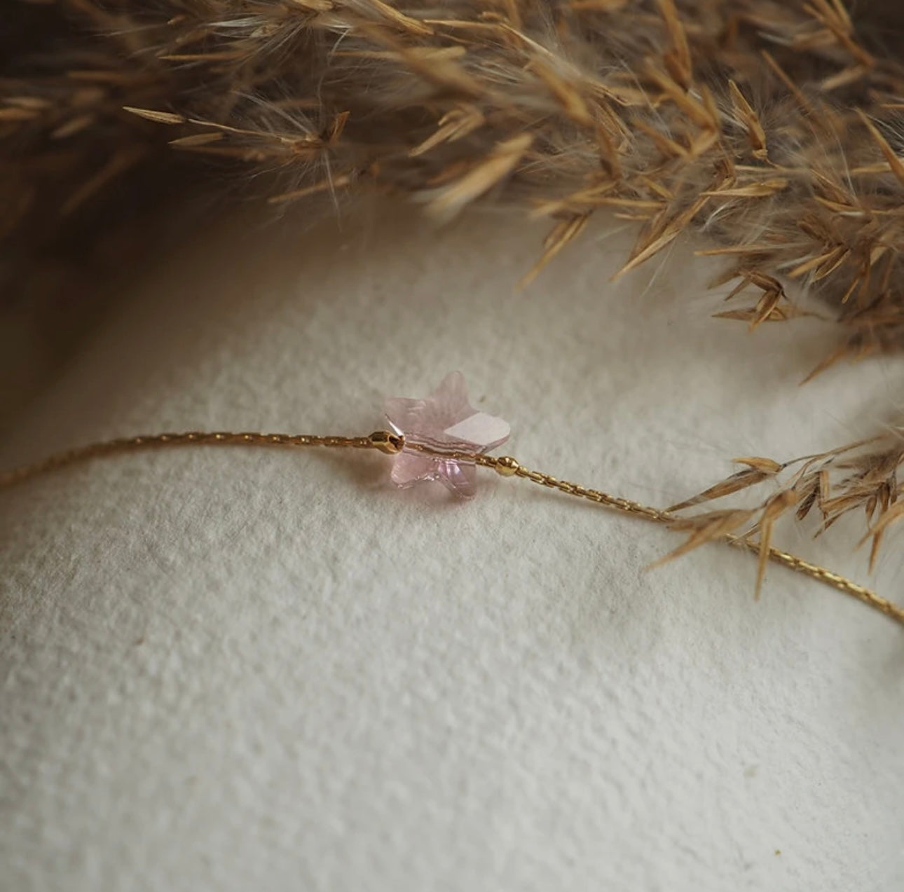 Light Pink Crystal Star Bracelet
