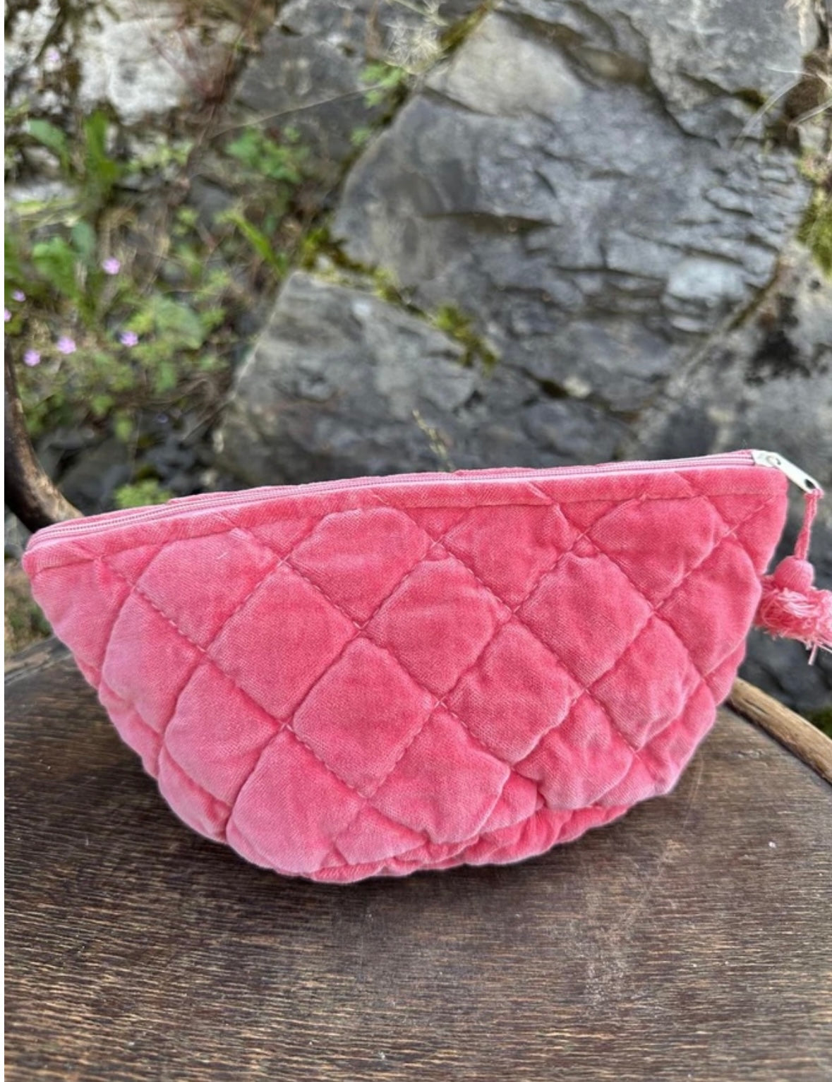 Sminkemappe Velur - Rasberry
