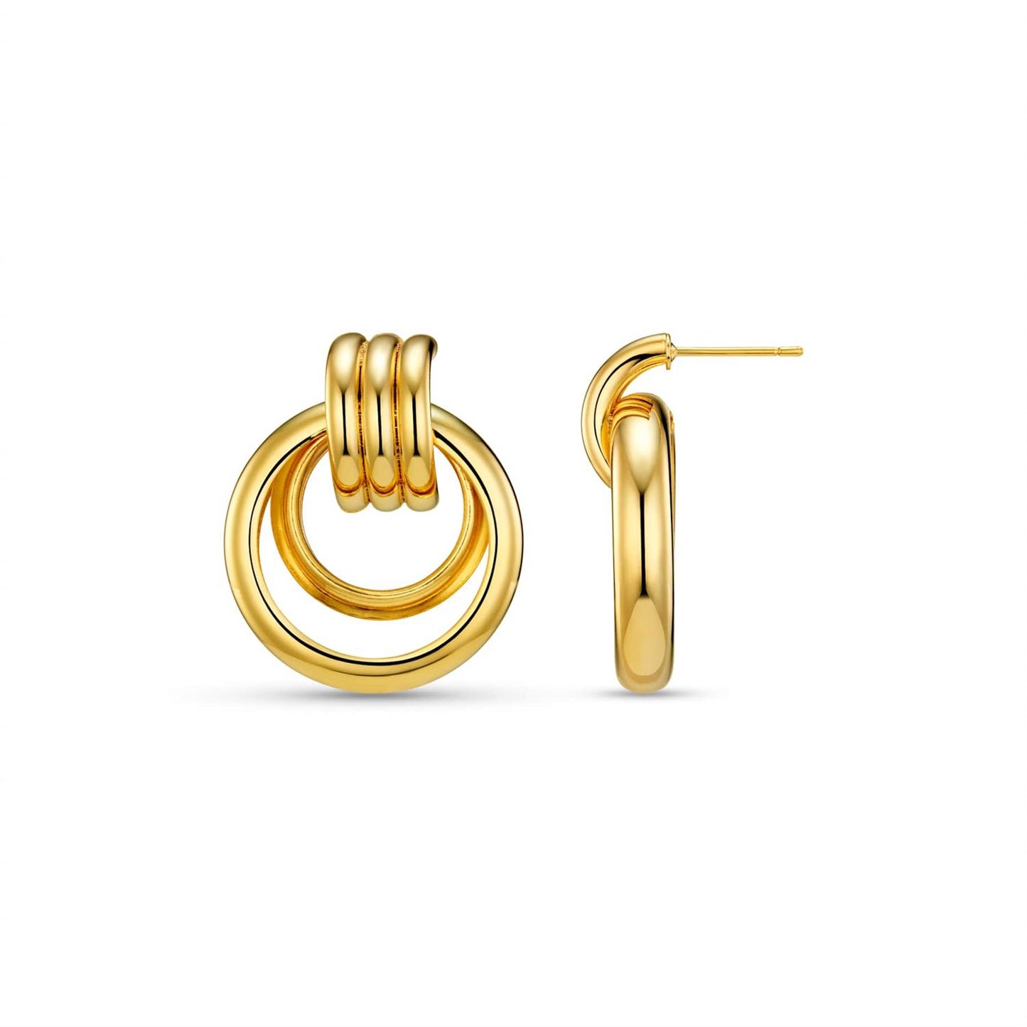 Statement Open Interlocking Hoop Earring