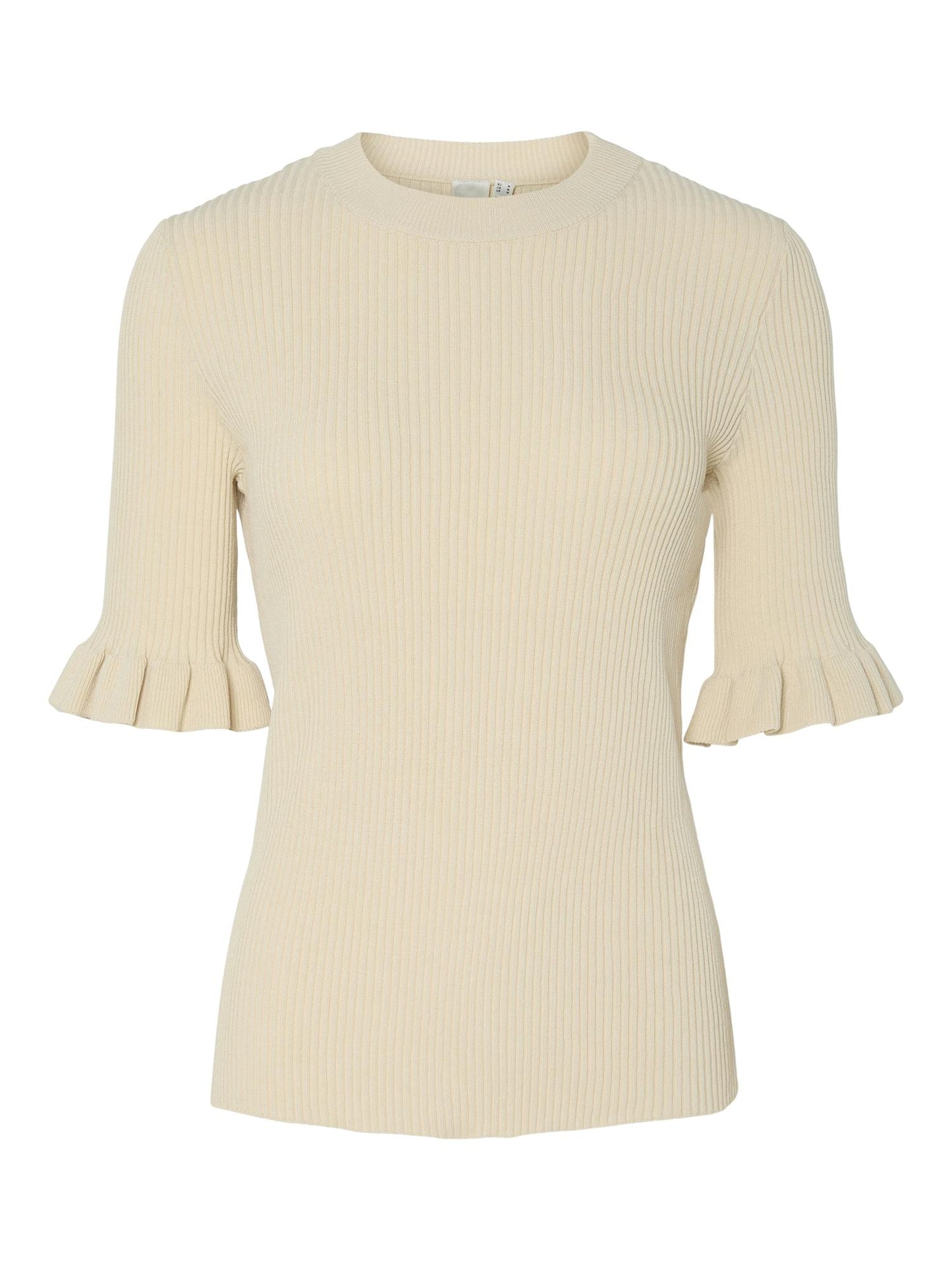 YASMIKKE SS KNIT TOP - BIRCH