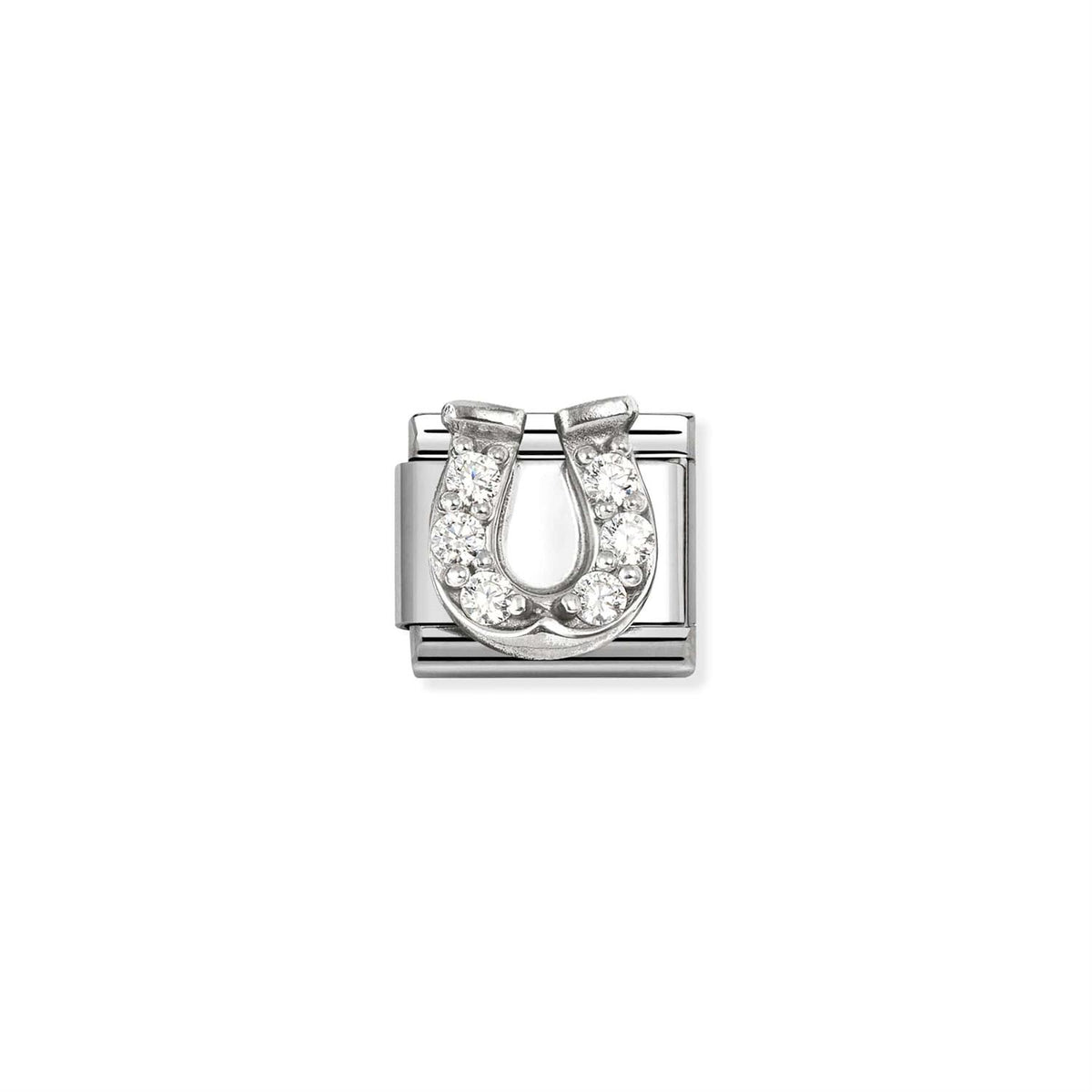 LINK, HORSE SHOE WITH STONES