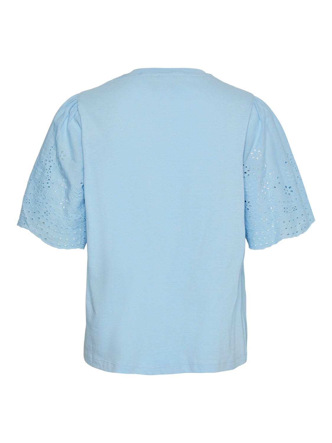 YASLEX SS TOP W. EMB SKEEVES - CLEAR SKY