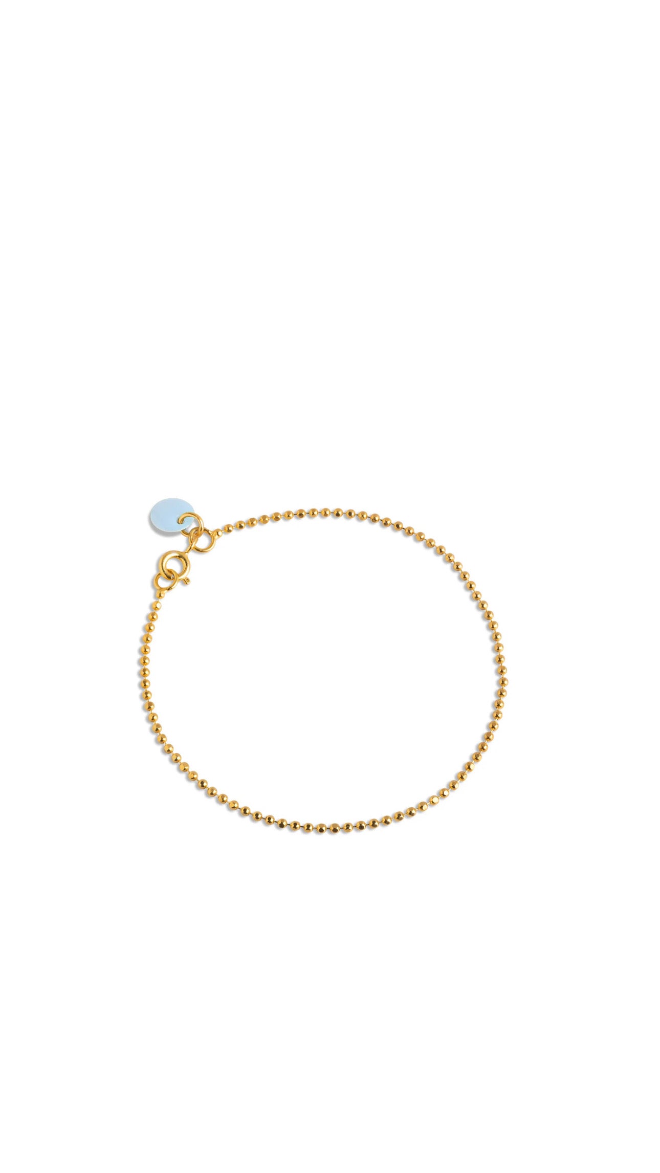 Ball Chain Icy Blue Bracelet
