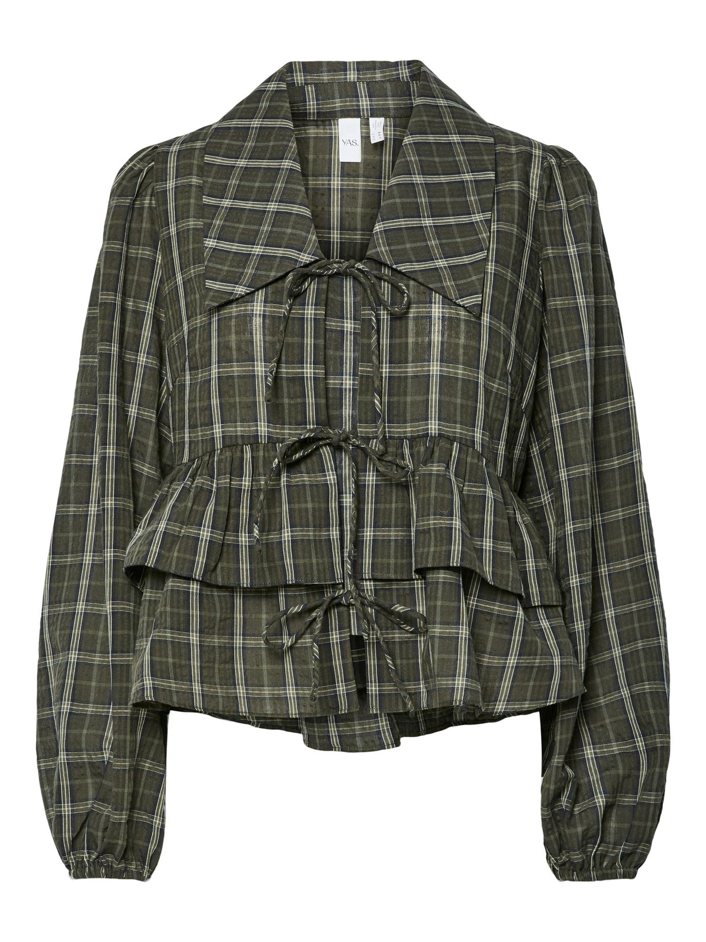 YASCINNA LS TIE TOP - FOREST NIGHT