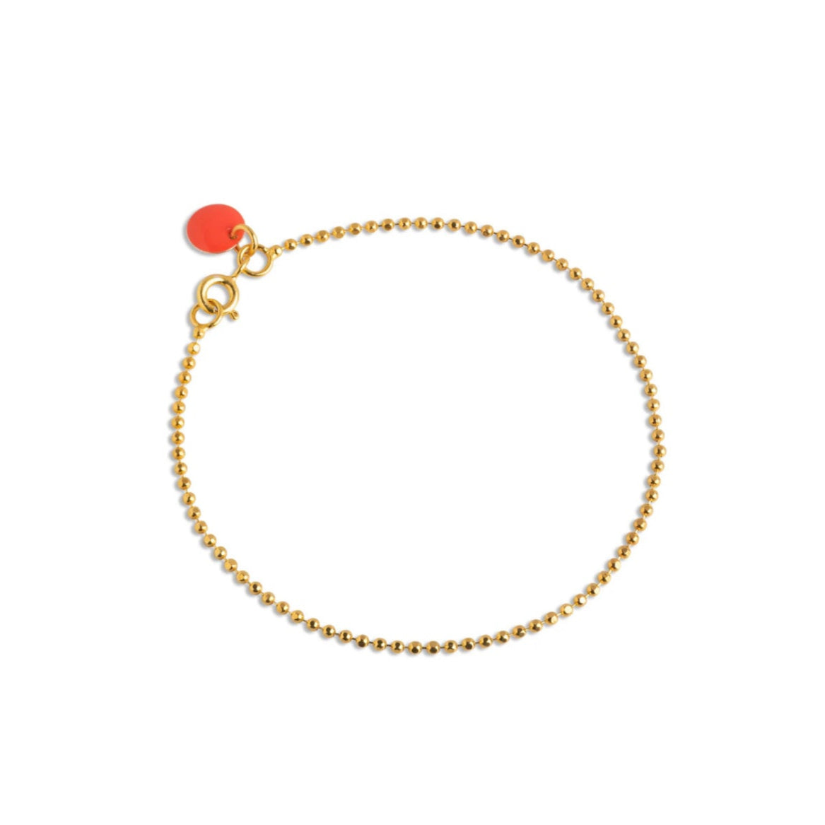Ball Chain Coral Bracelet