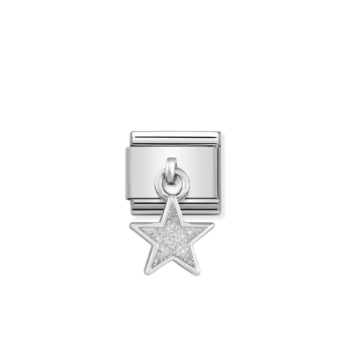 LINK, WHITE GLITTER STAR