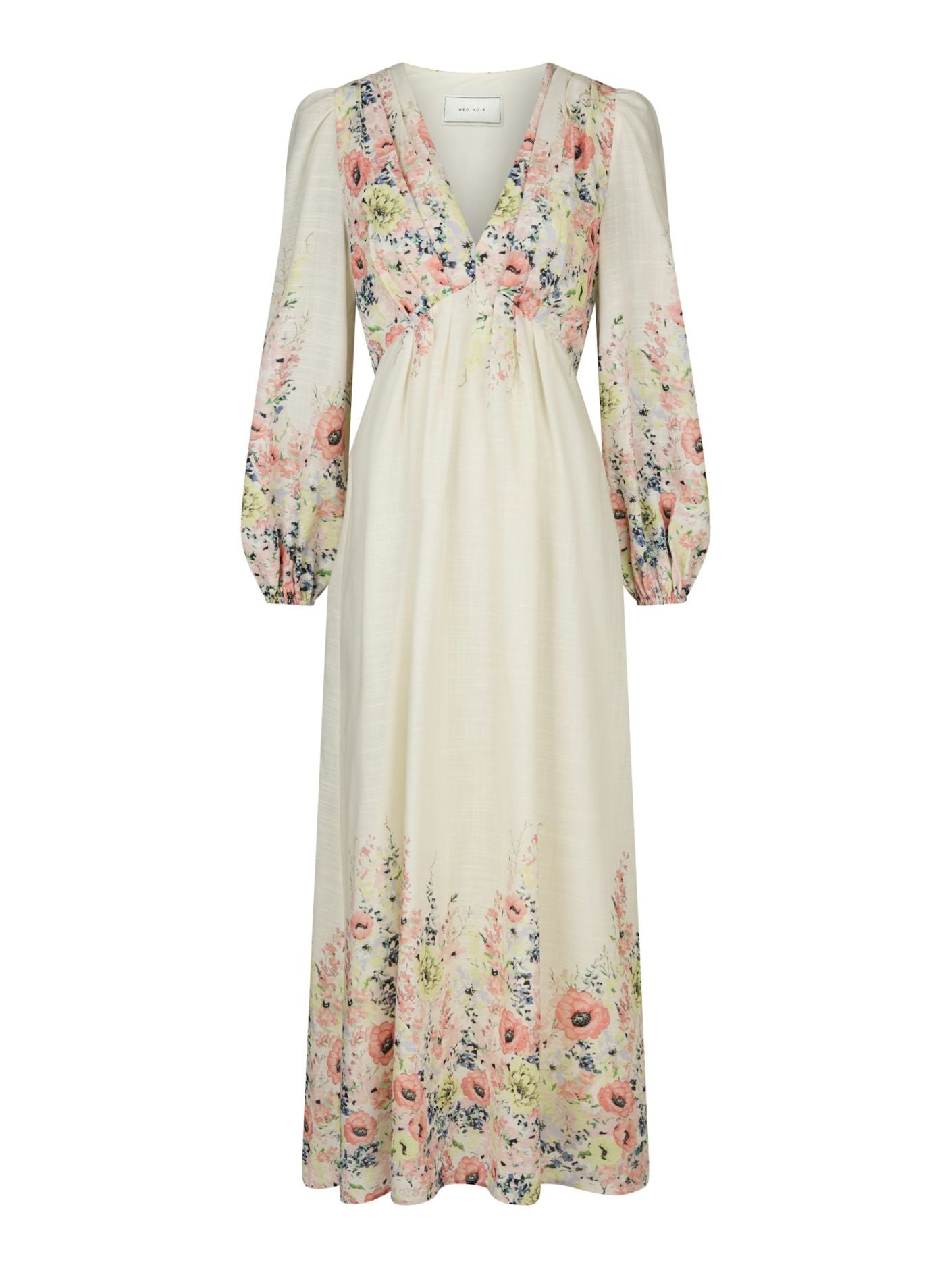 Silfi Flower Print Dress - Creme