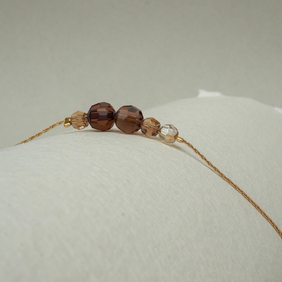 Dainty Mocha Mousse Bracelet - Brown