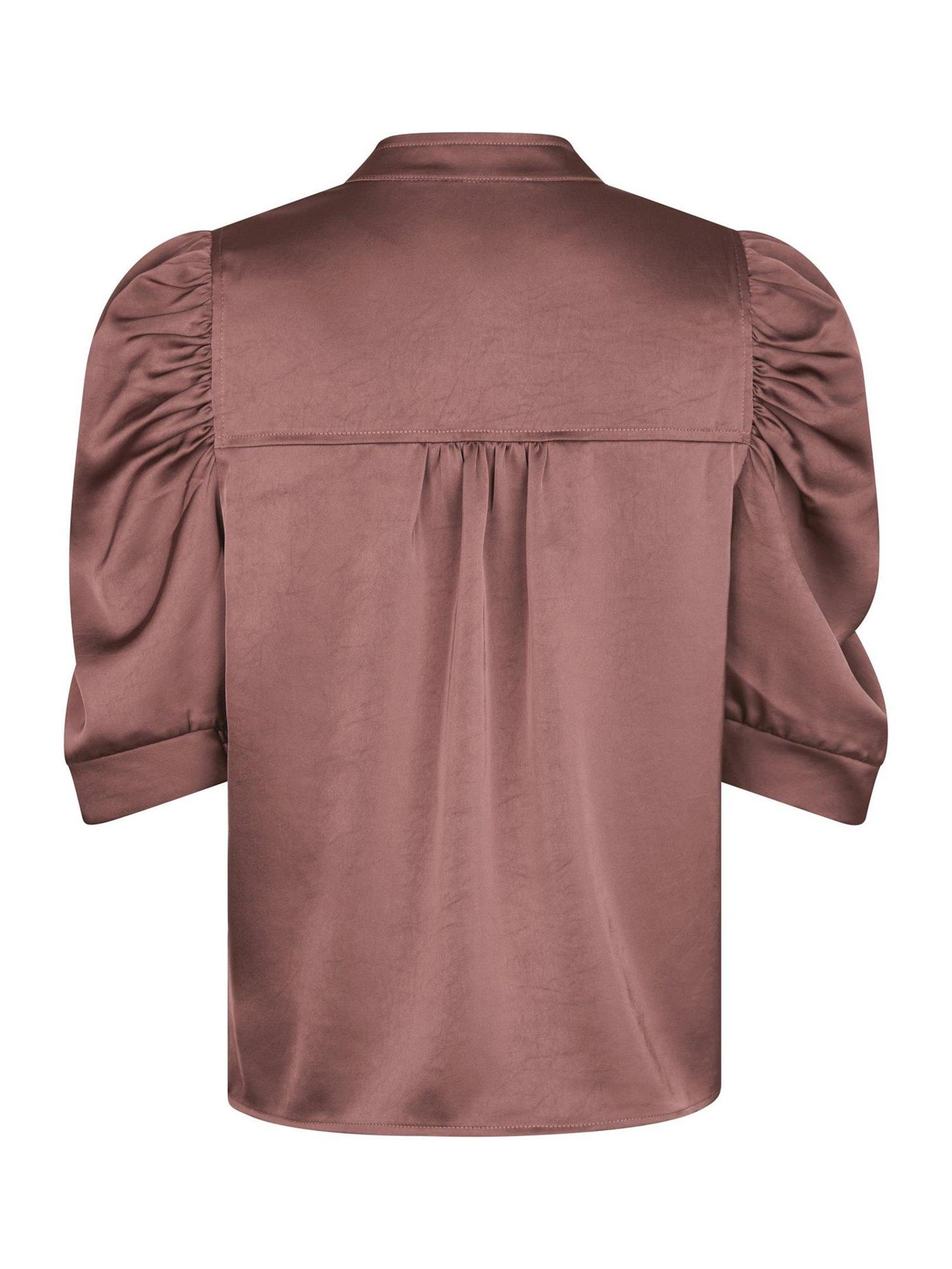 Roella Heavy Sateen Blouse - Dark Rose