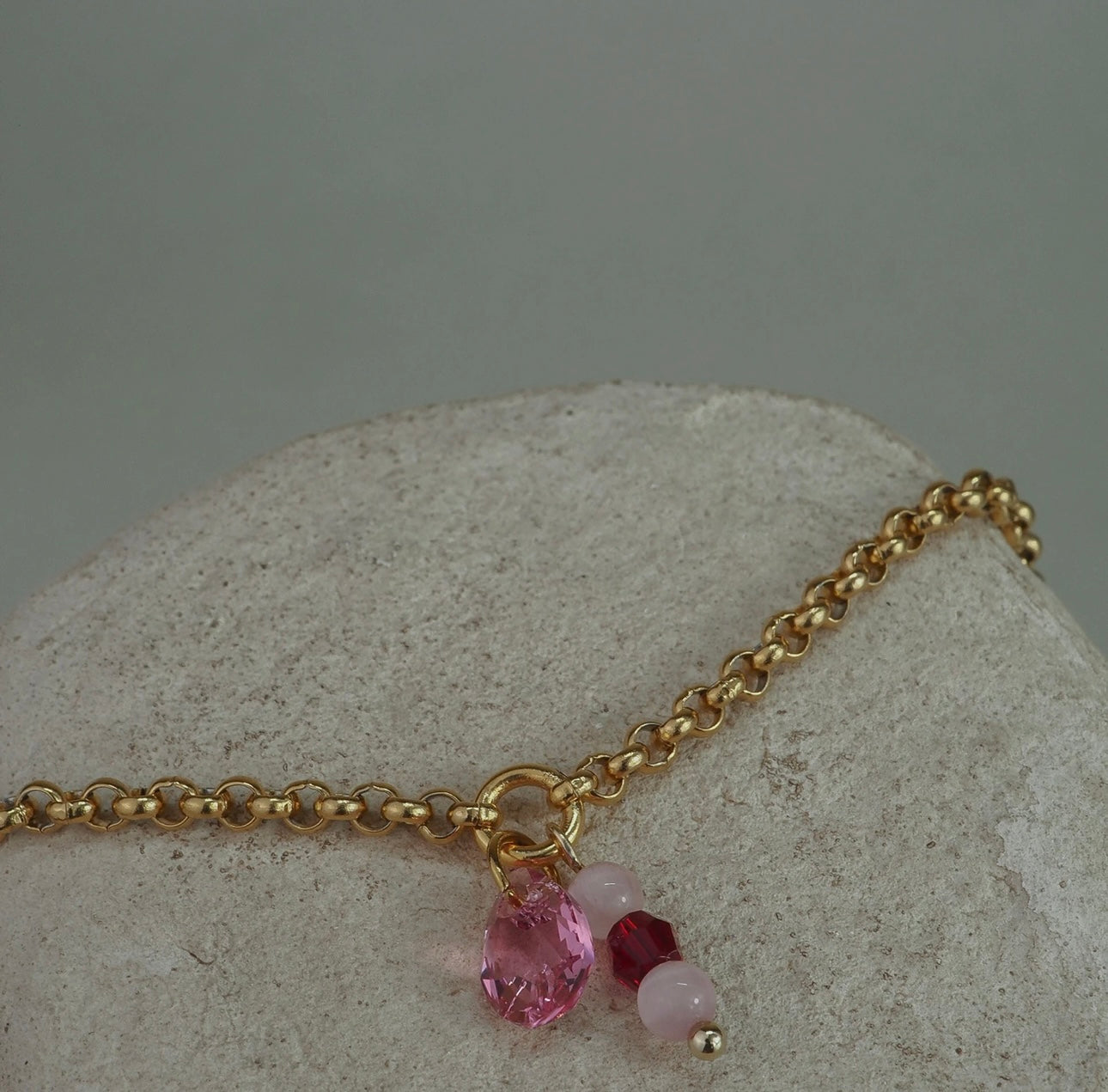 Rolo Charm Blush Bracelet