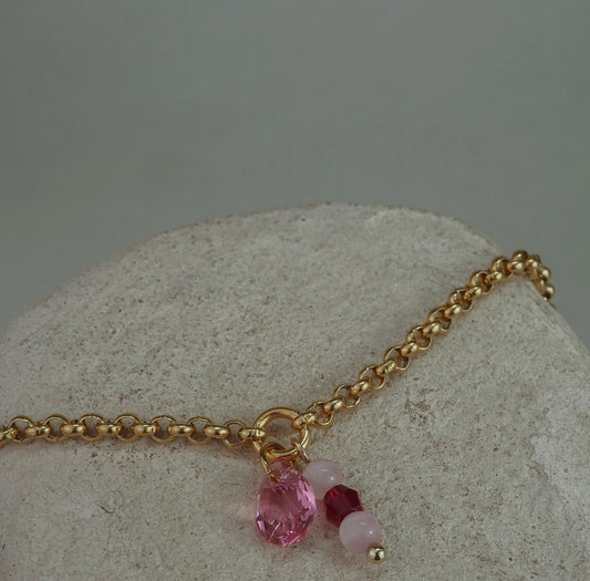 Rolo Charm Blush Bracelet