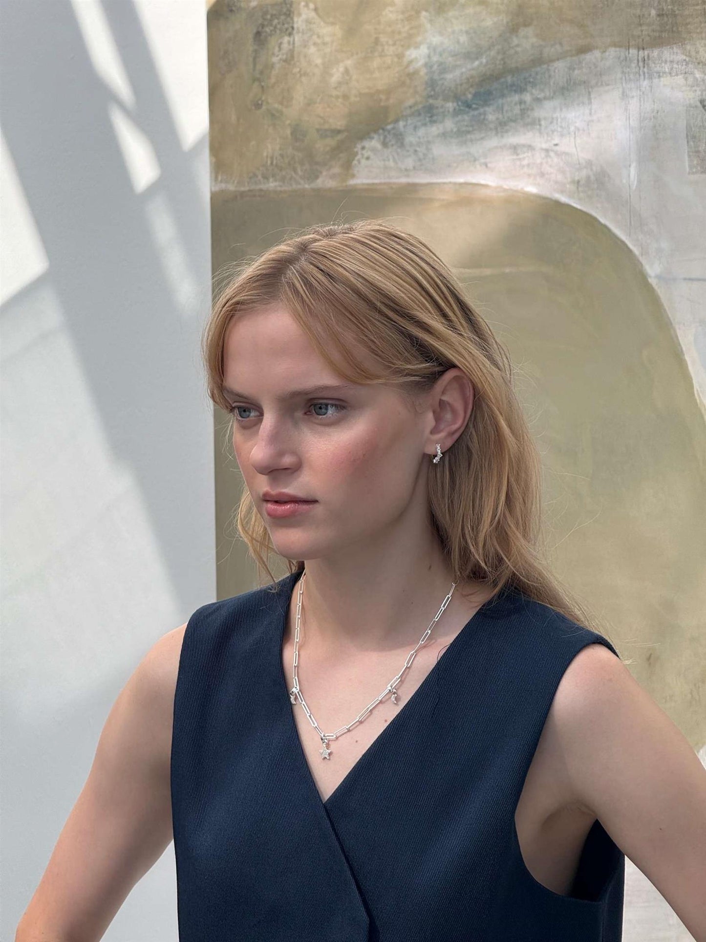 Mixed Small Hoops Silver White