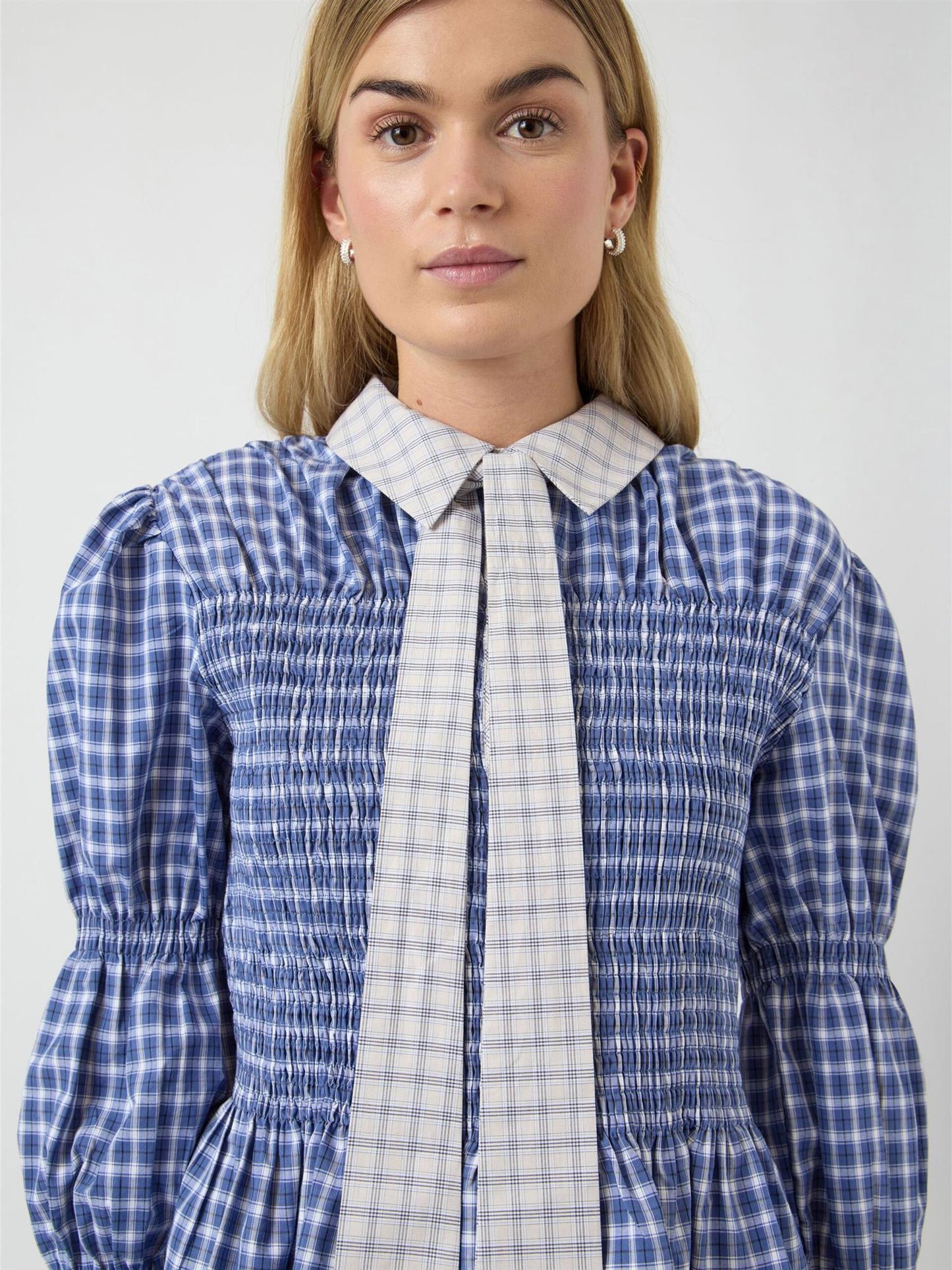 YASBEKKA LS SMOCK SHIRT - NAVY MIX