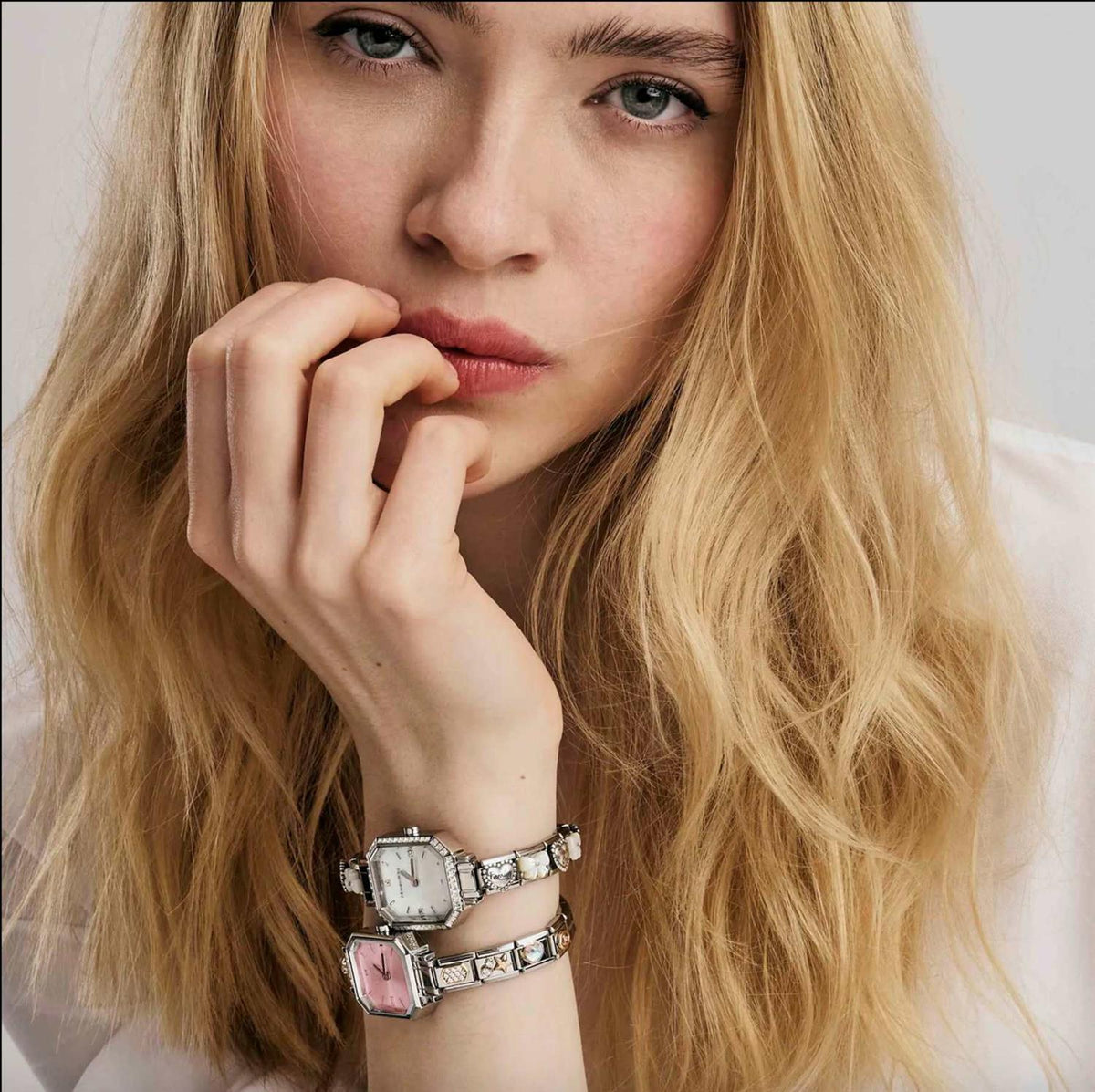Rectangular Watch With Stones
