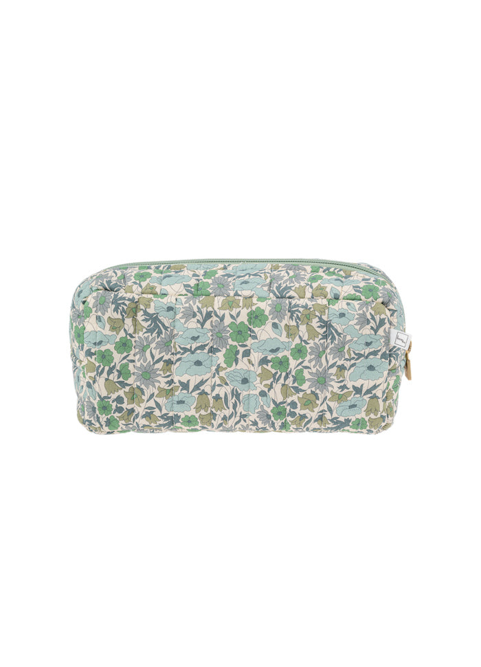 Pouch XS Square mw - Liberty Poppy & Daisy Teal