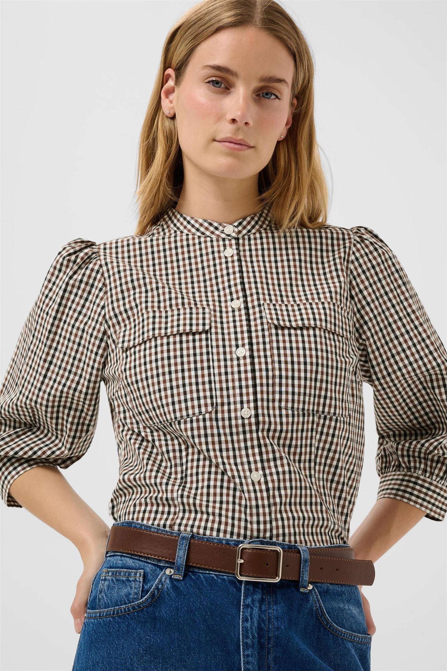 ChinettePW shirt - Downtown brown check