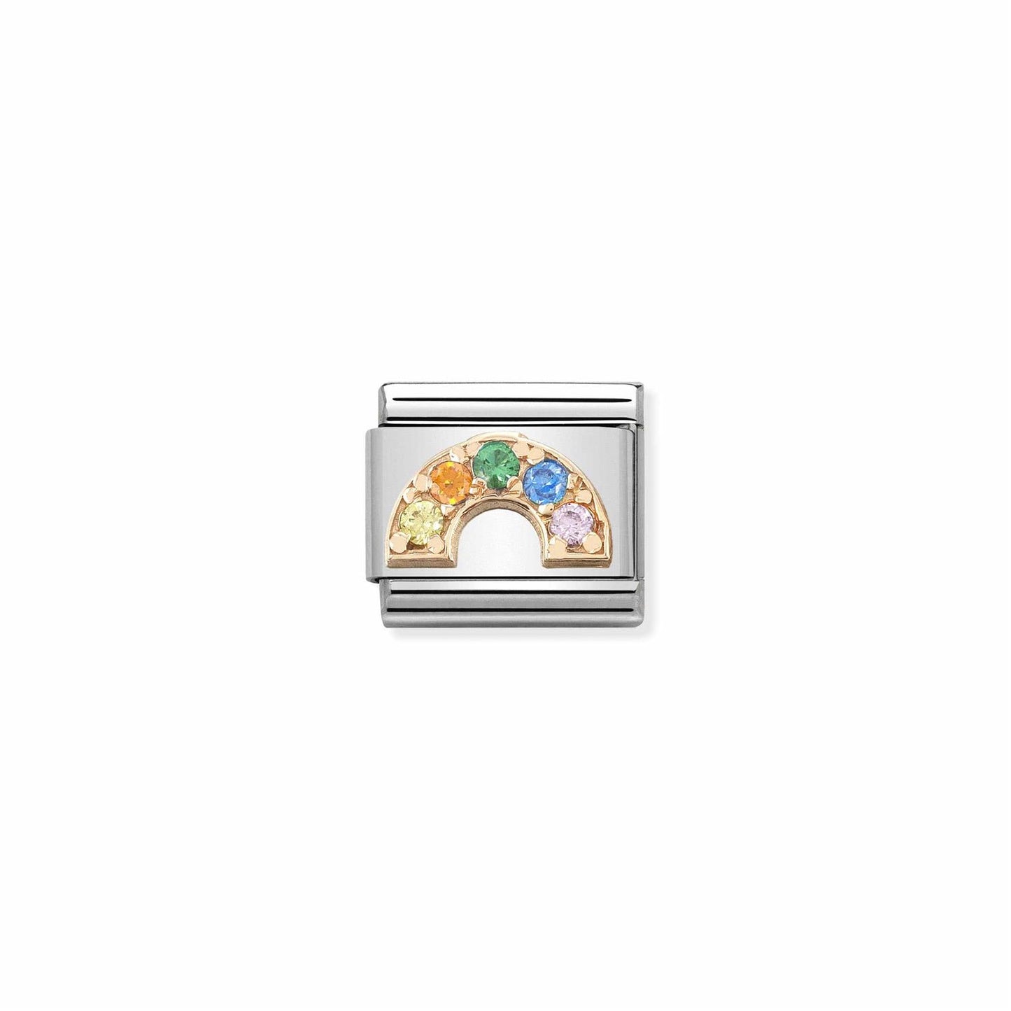 LINK, ROSE GOLD ZIRCONIA RAINBOW
