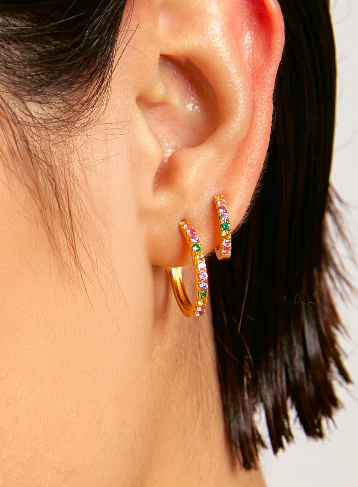 Rainbow Delhi Small Hoops