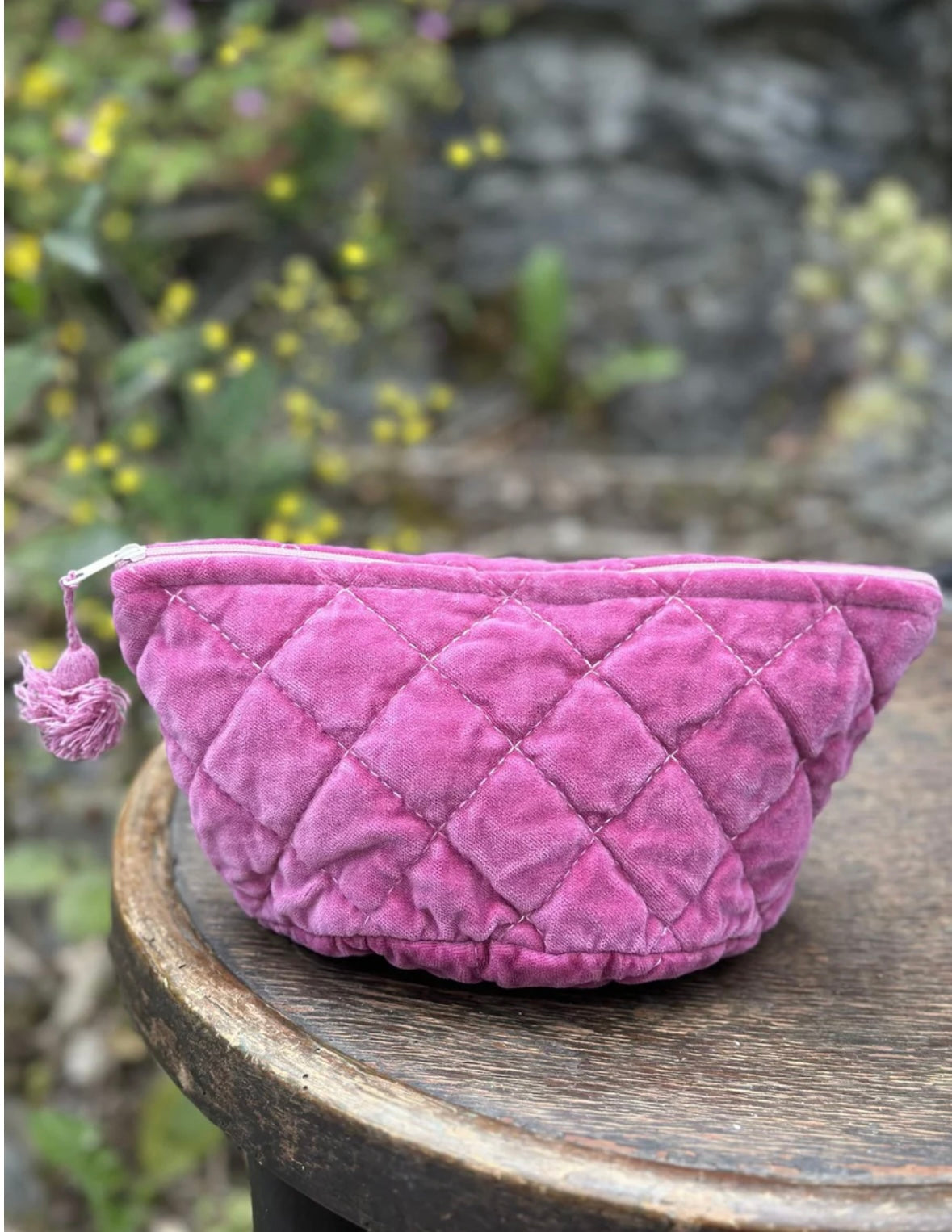 Sminkemappe Velur - Rosy Pink