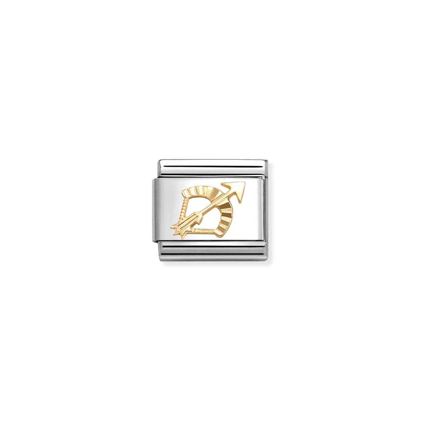 LINK, SAGITTARIUS IN GOLD DIAMOND CUT (SKYTTEN)