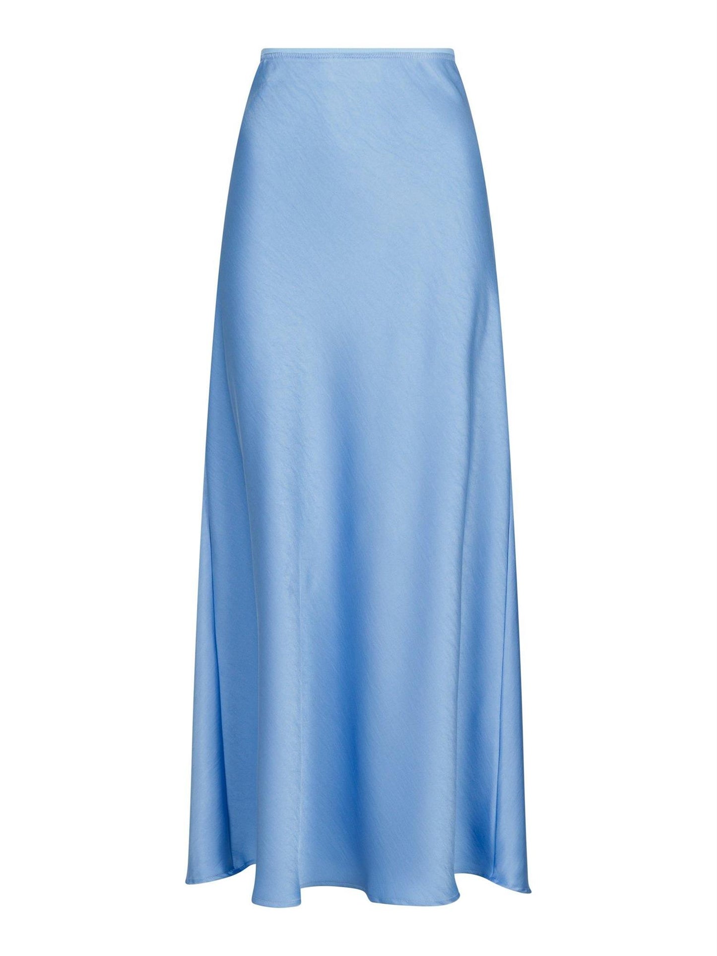 Vicky Heavy Sateen Skirt - Dusty Blue
