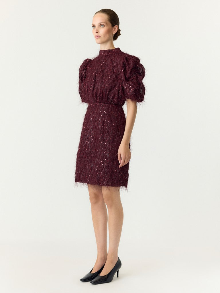 YASILZA 2/4 SEQUIN DRESS - PORT ROYALE