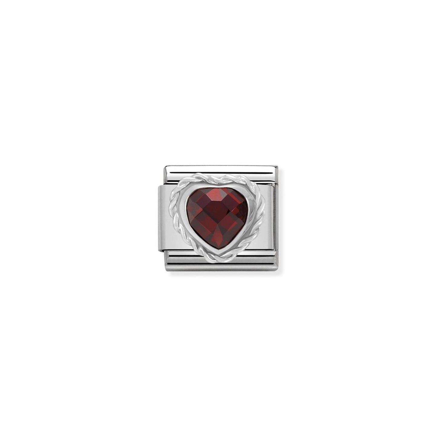 LINK, HEART-SHAPED RED STONE