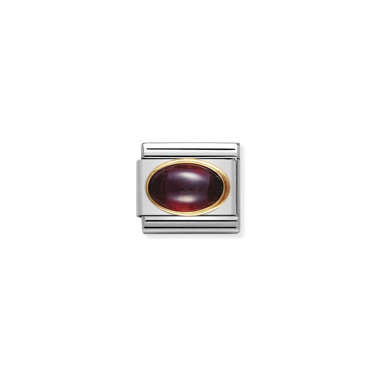 LINK, OVAL STONE GARNET