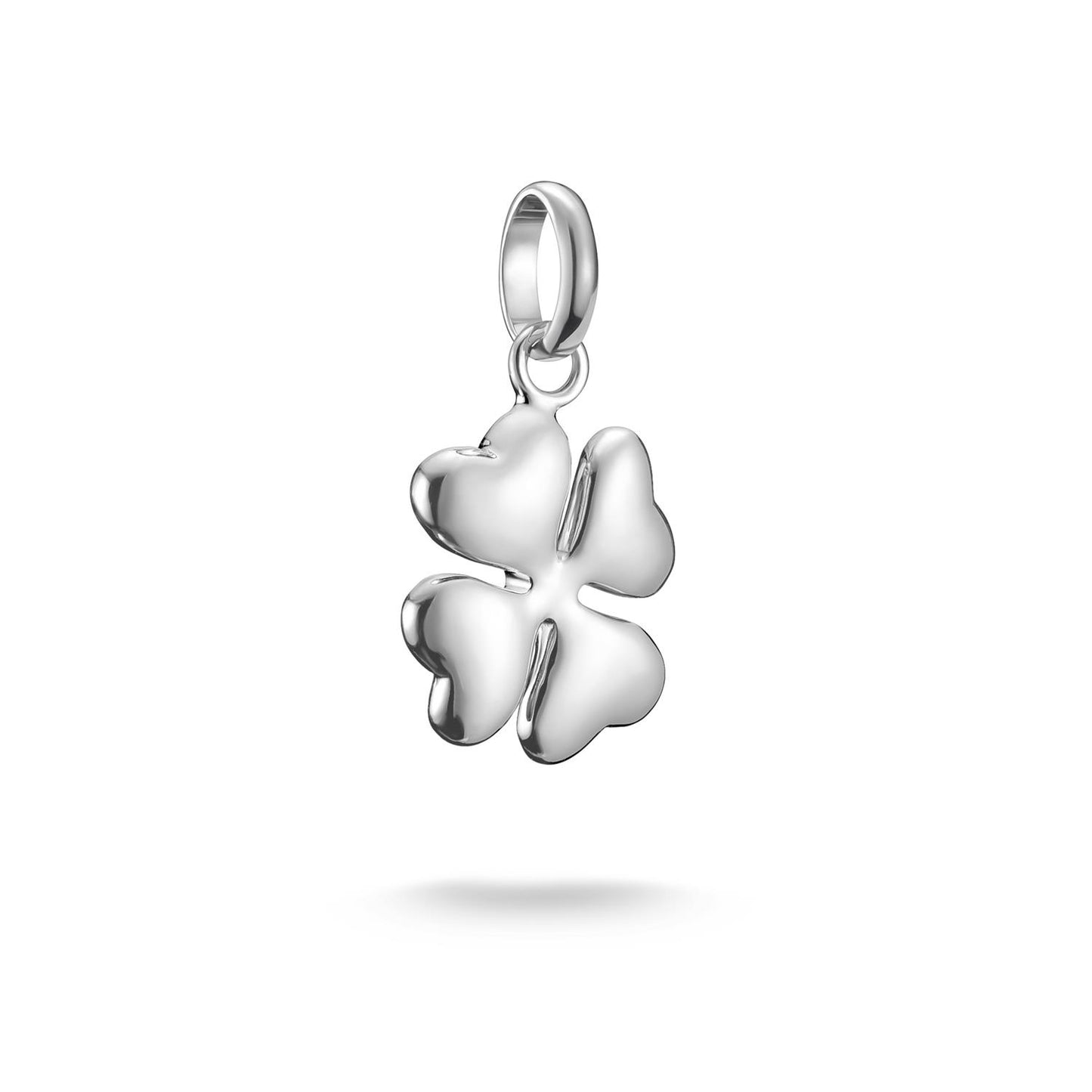 Charm pendant lucky clover in 3D Connect silver