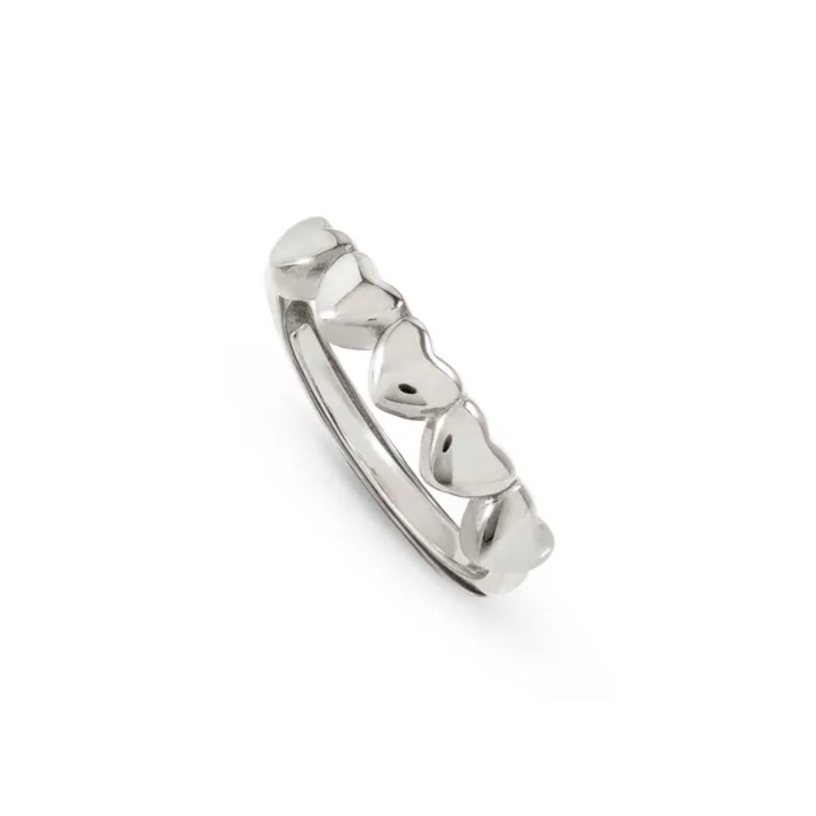 Armonica Adjustable Ring - Silver Hearts