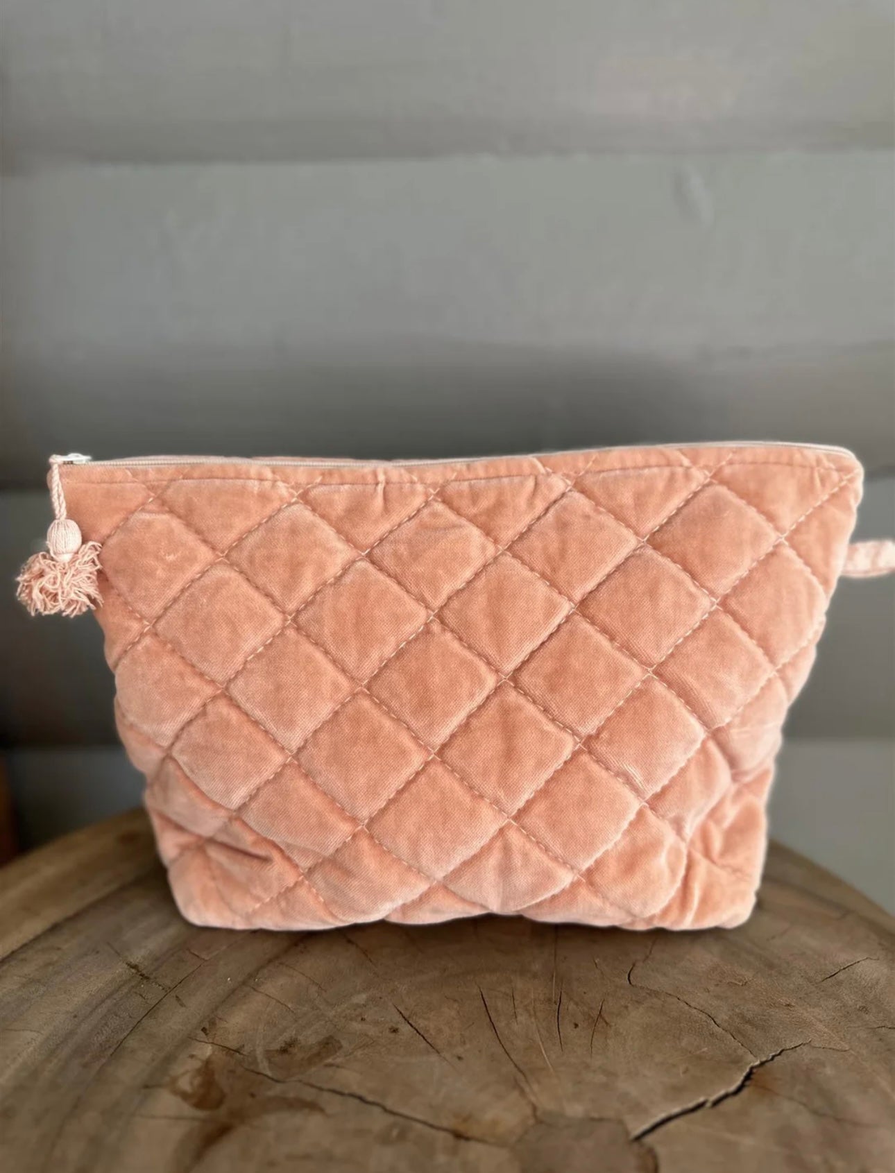 Toalettmappe Velur - Peach
