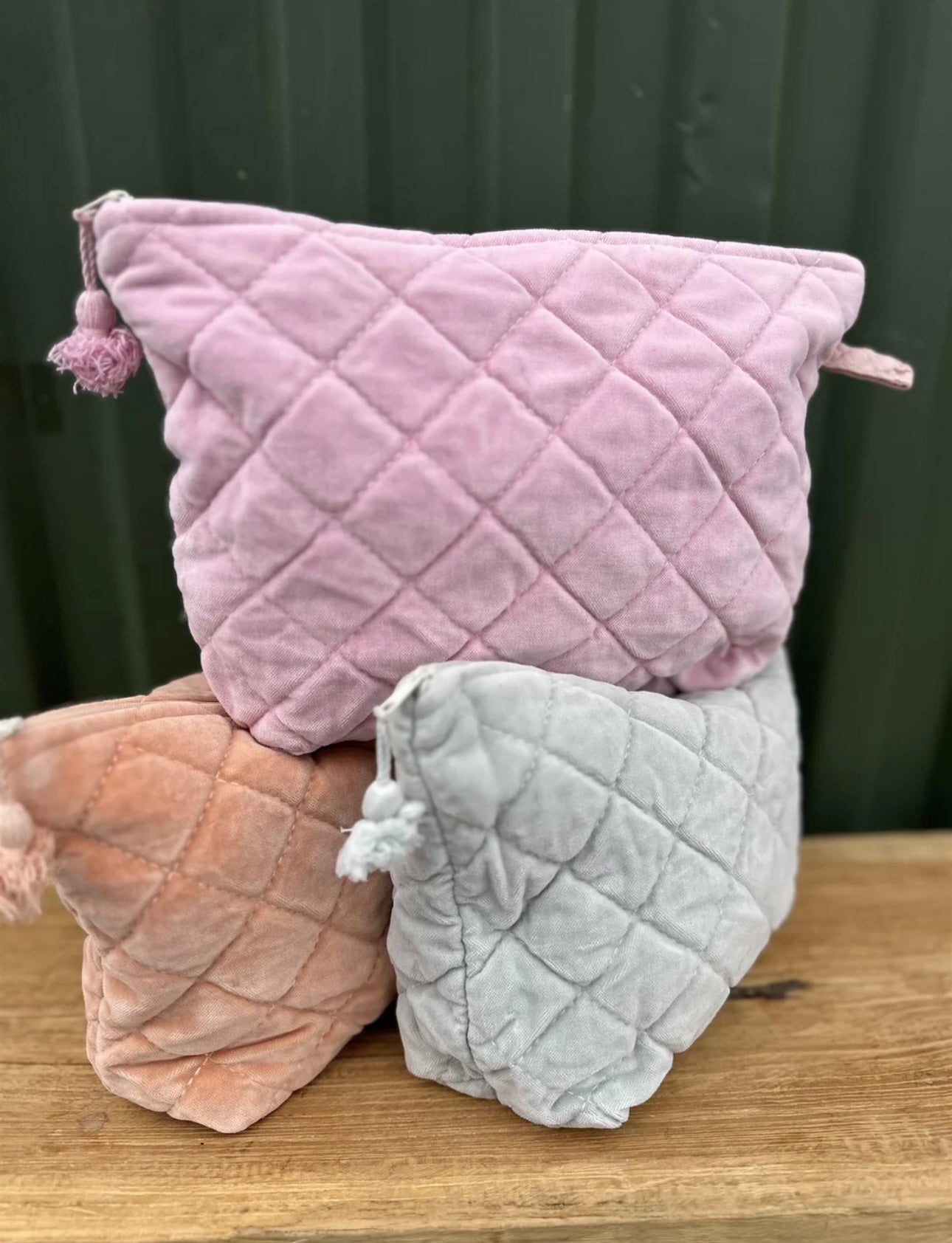 Toalettmappe Velur - Bubblegum