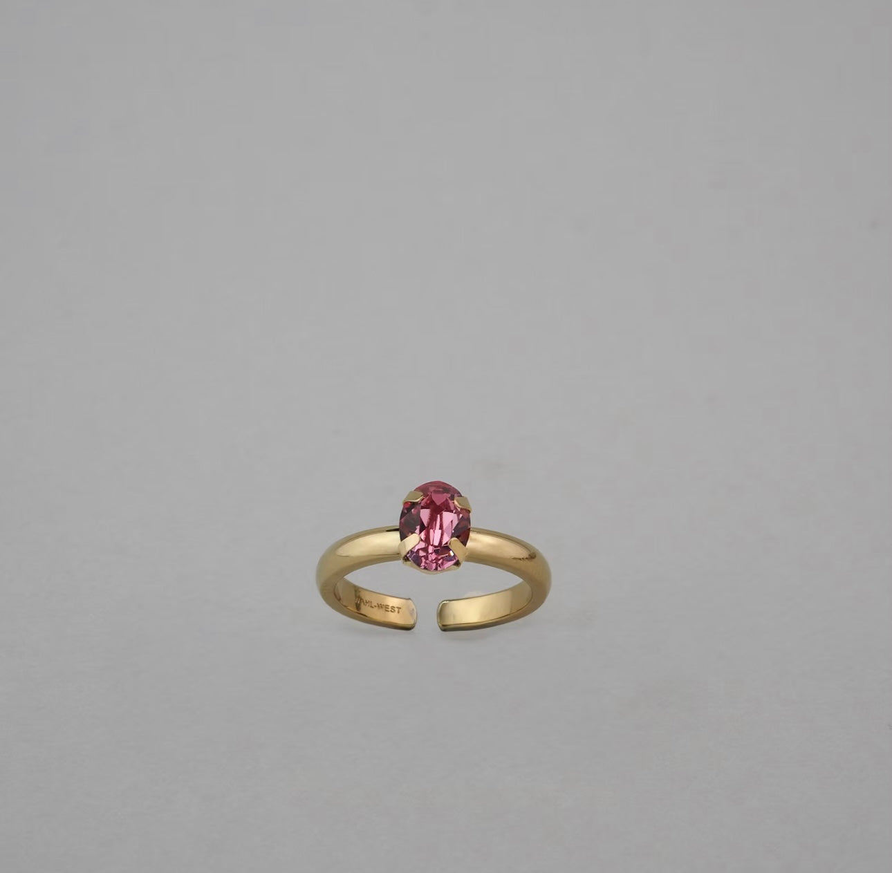 Oval Band Rose Ring