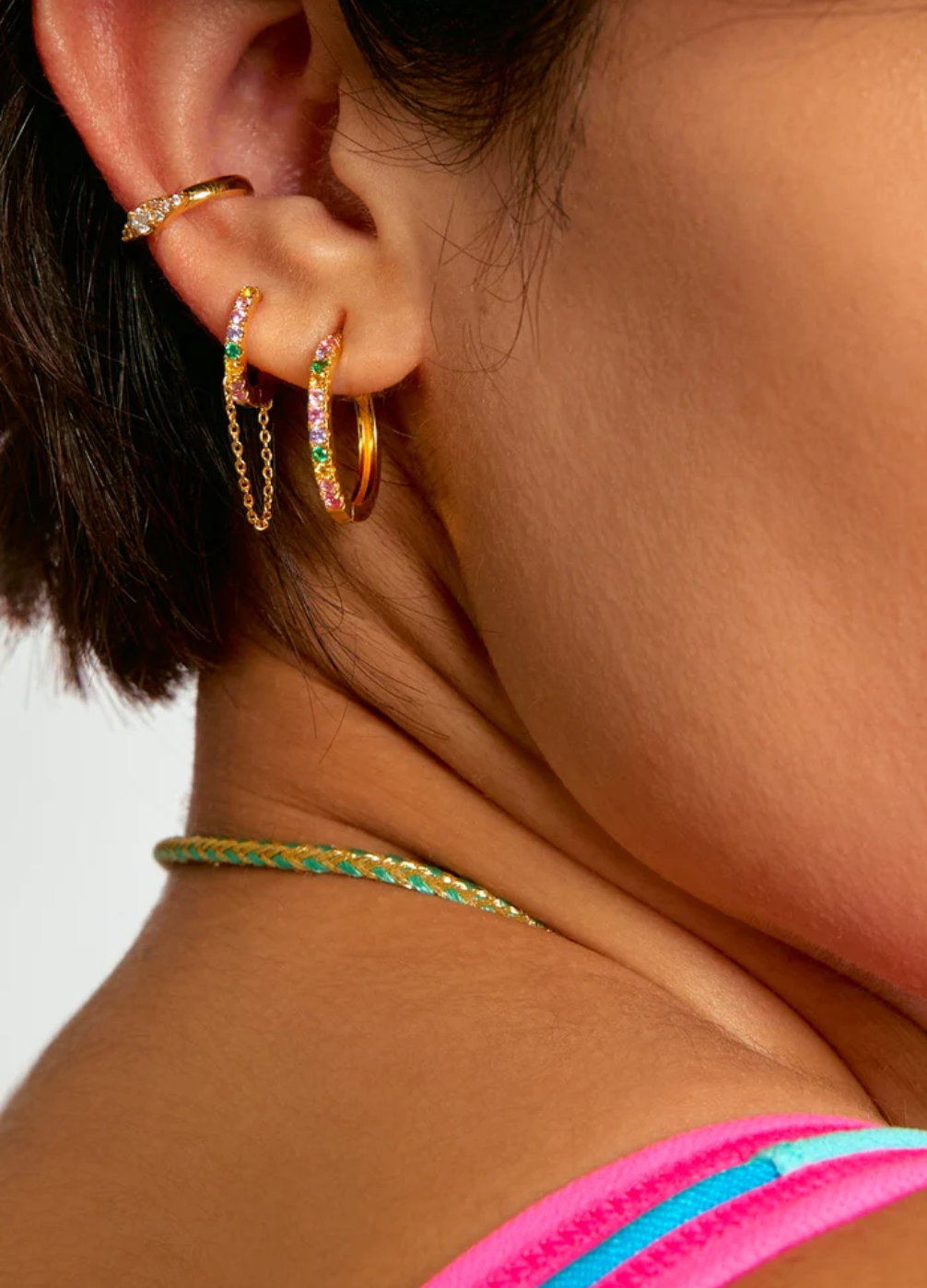 Raibow Delhi Large Hoops