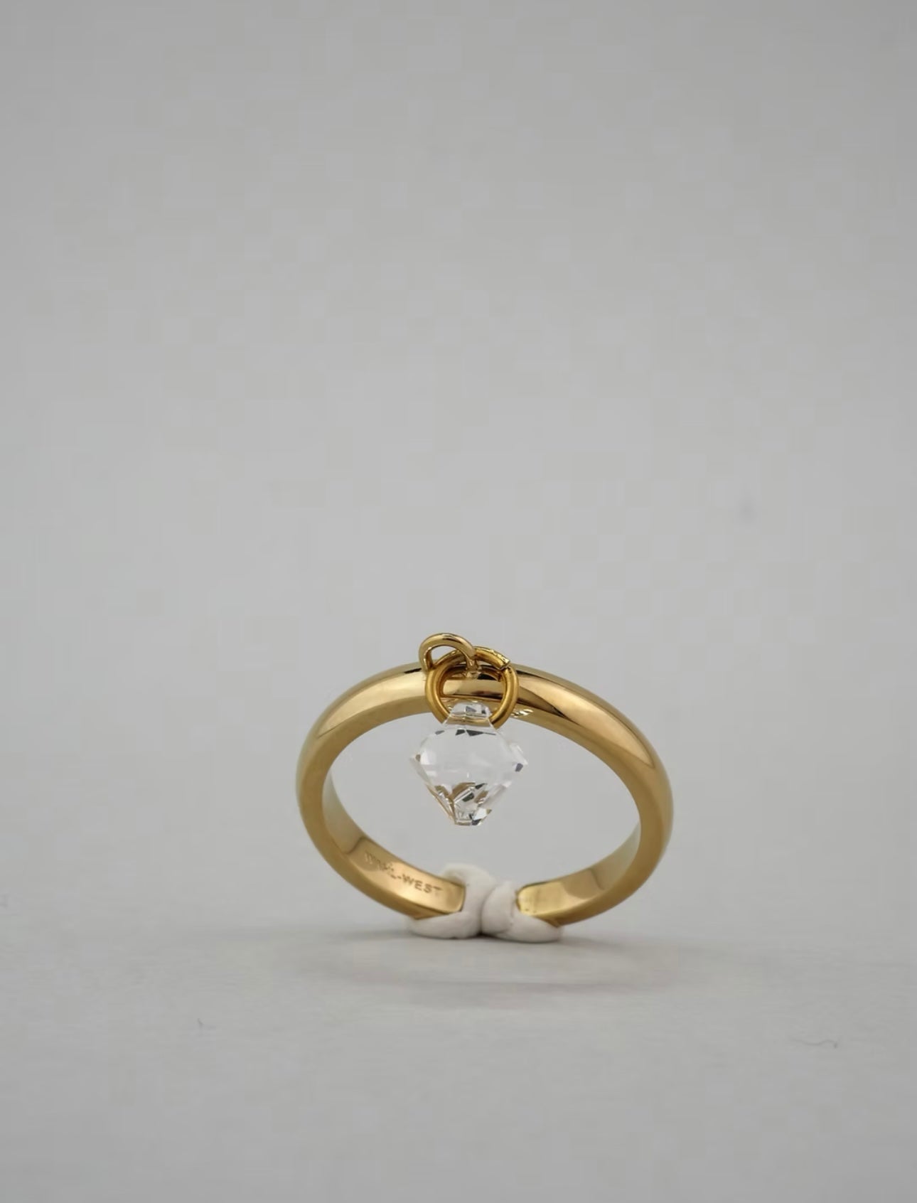 Dainty Band Clear Ring