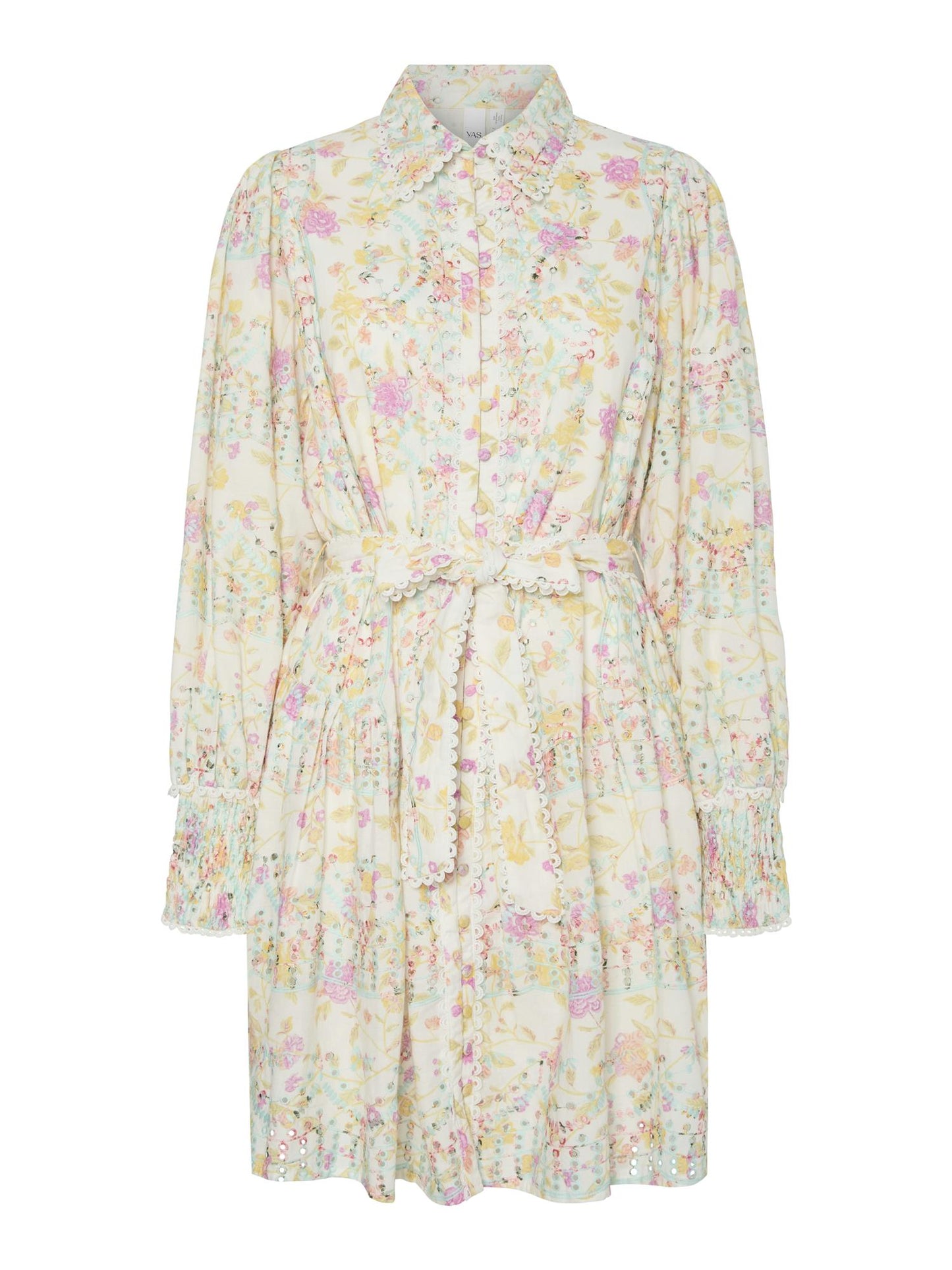 YASMELLIA LS EMBROIDERED DRESS -