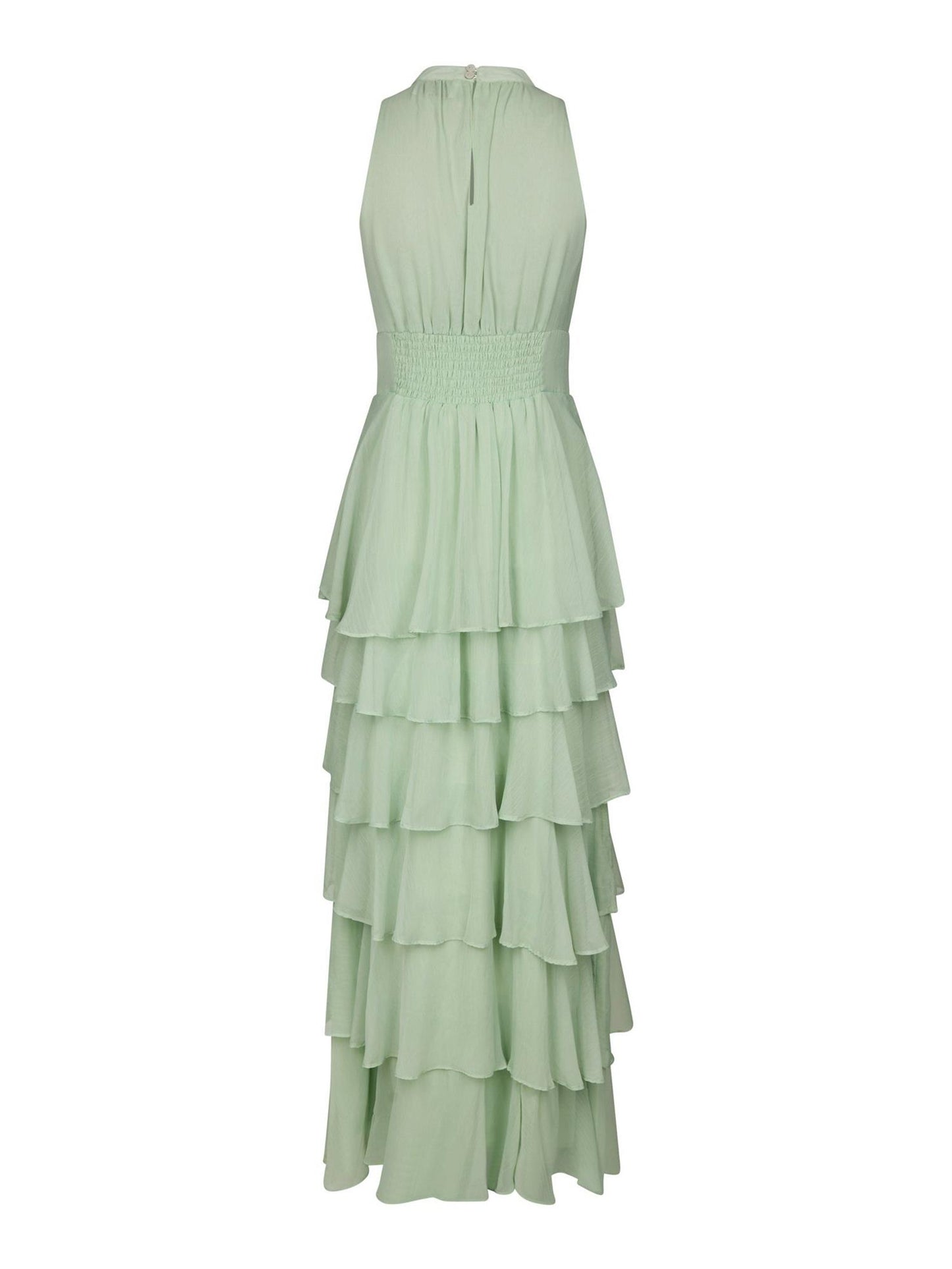 Marli Solid Chiffon Dress - Light Green