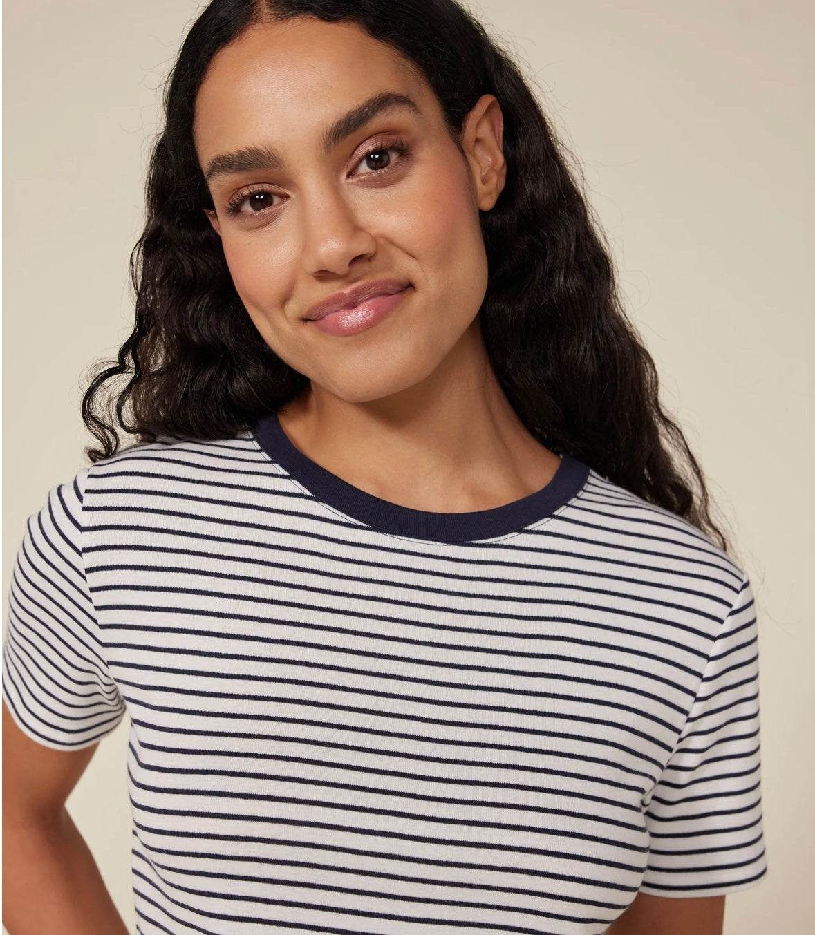 Tee-Shirt Round Neck MC - Stripe White/ Navy