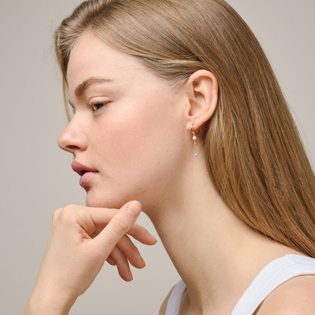 Lola Bold Blush Hoops