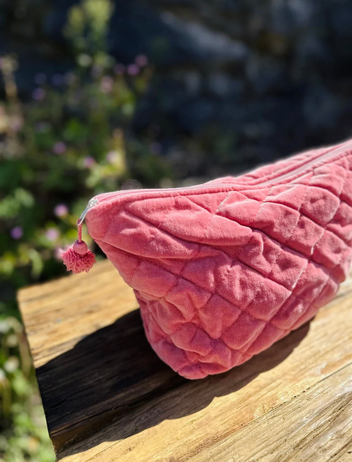 Toalettmappe Velur - Coral