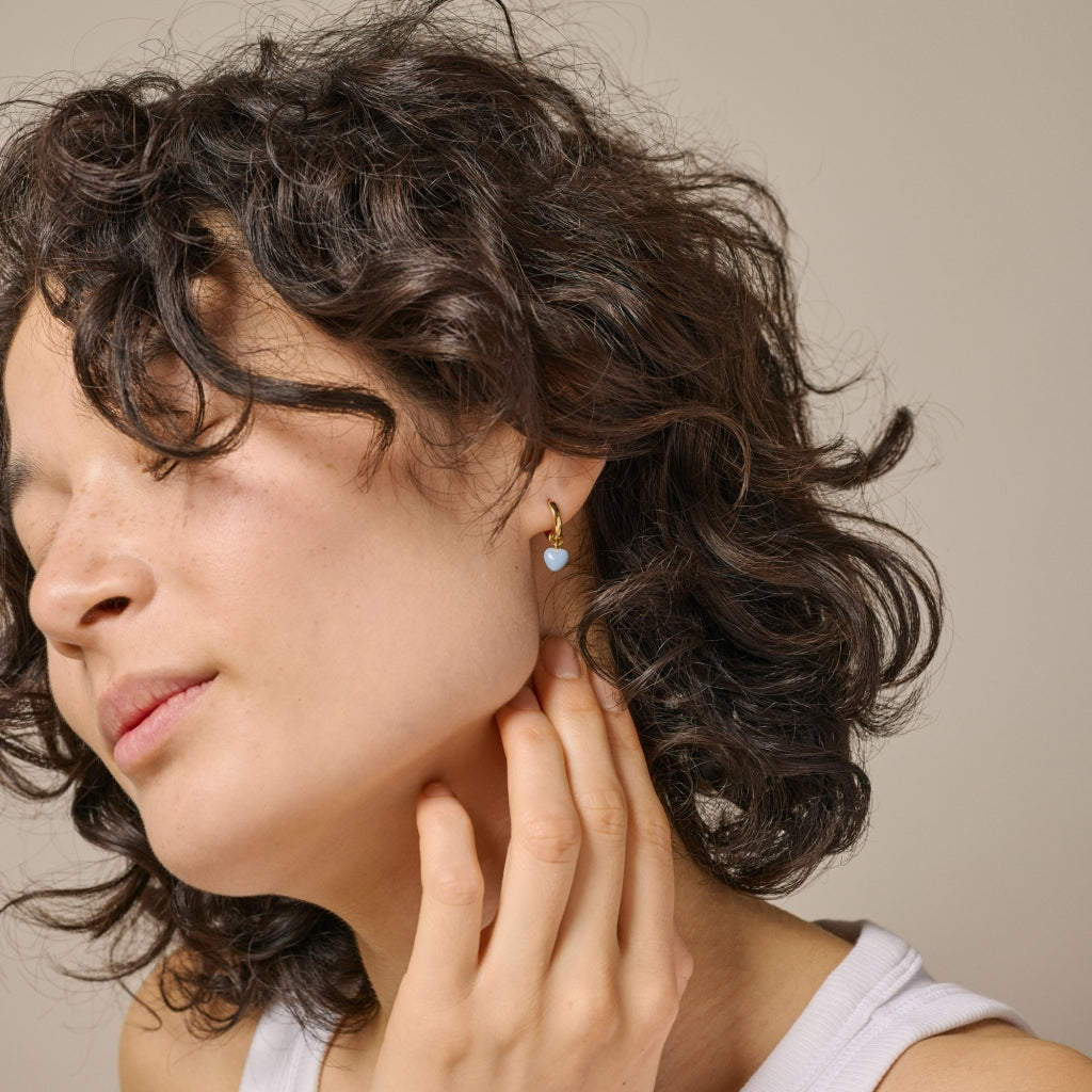 Amore Gold & Blue Hoops