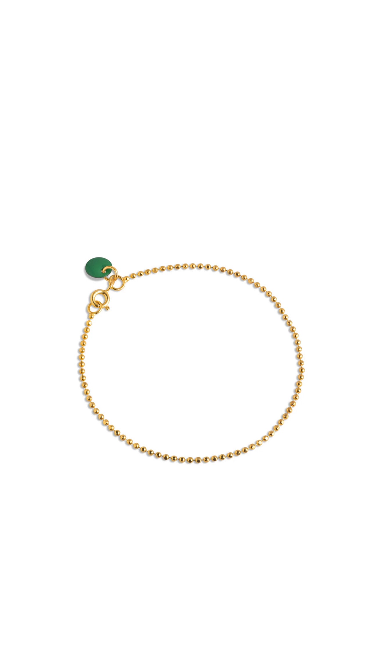 Ball Chain Petrol Green Bracelet