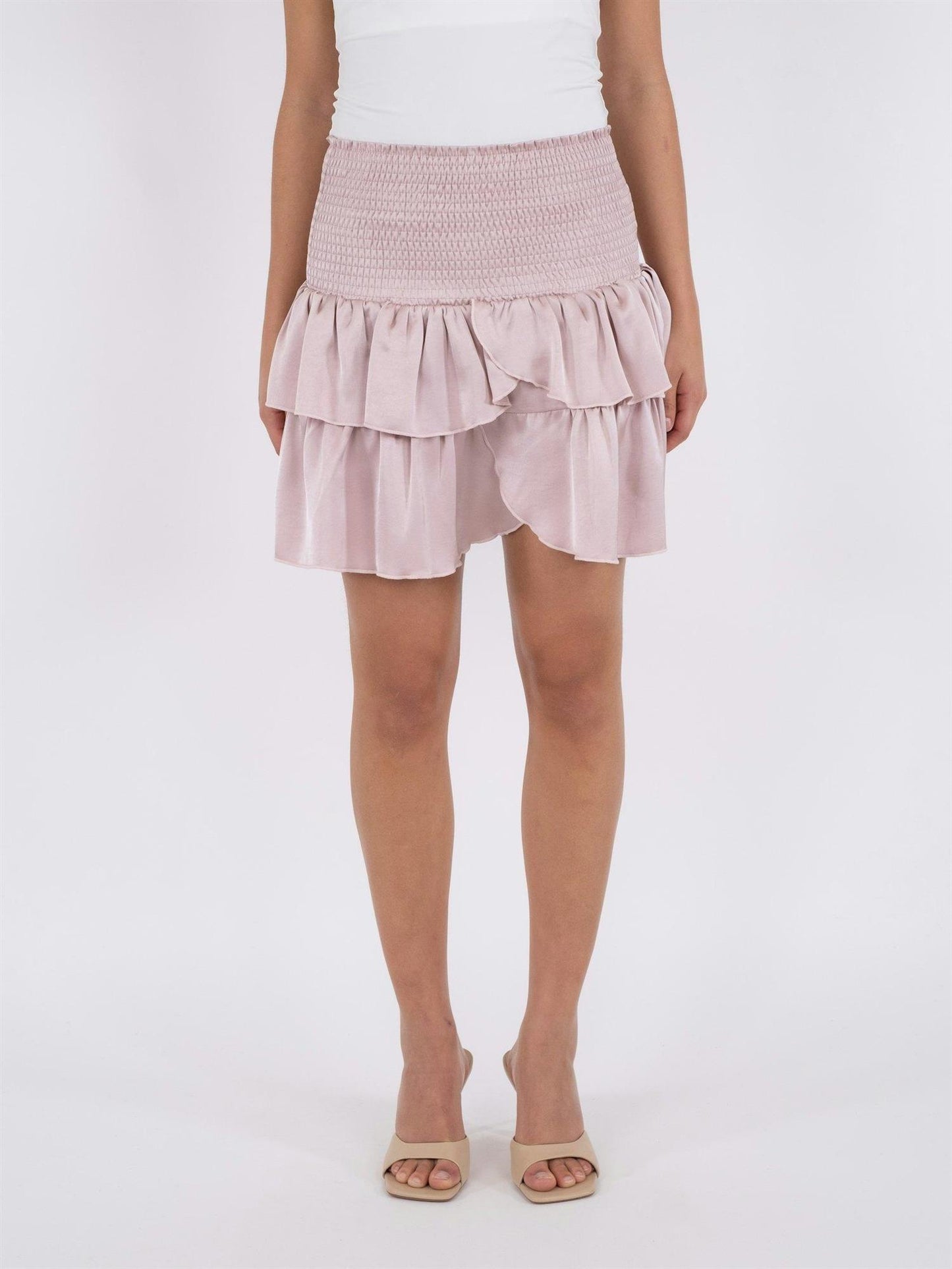 Carin Heavy Sateen Skirt - Dusty Rose