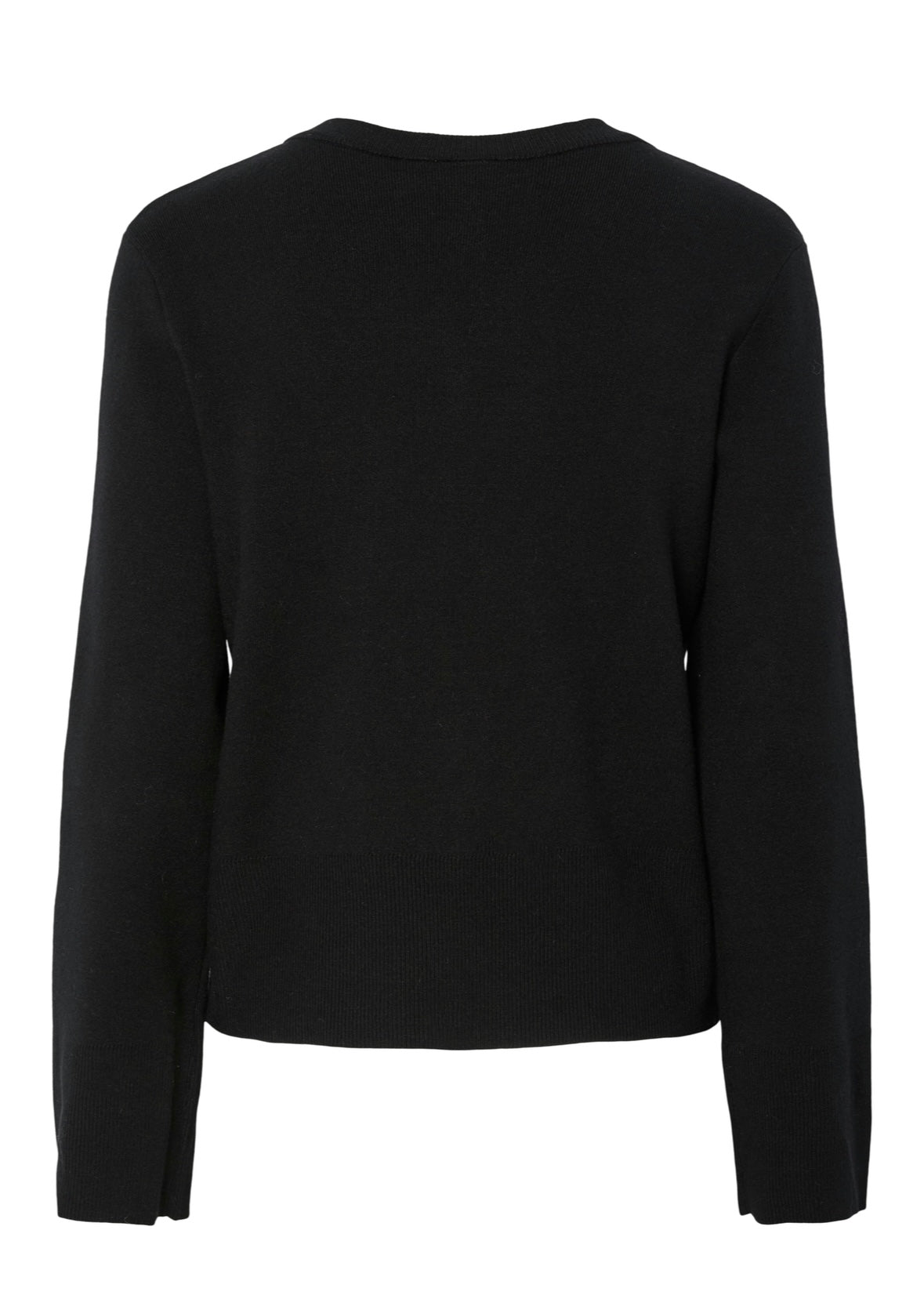 YASPIMI LS KNIT CARDIGAN - BLACK