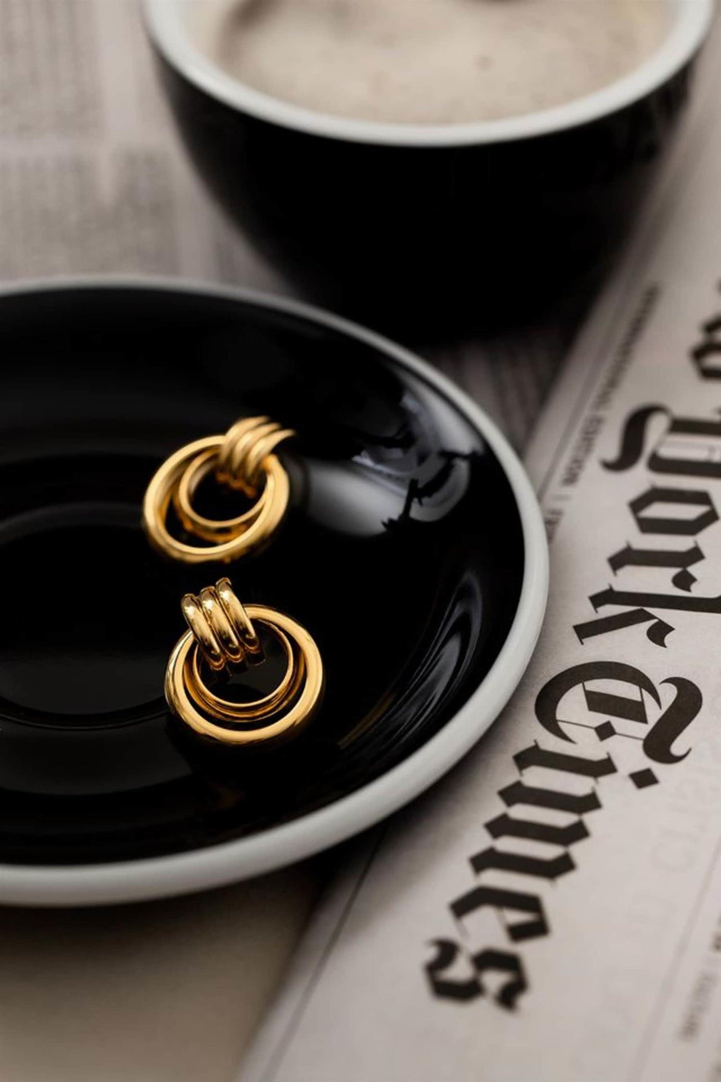 Statement Open Interlocking Hoop Earring