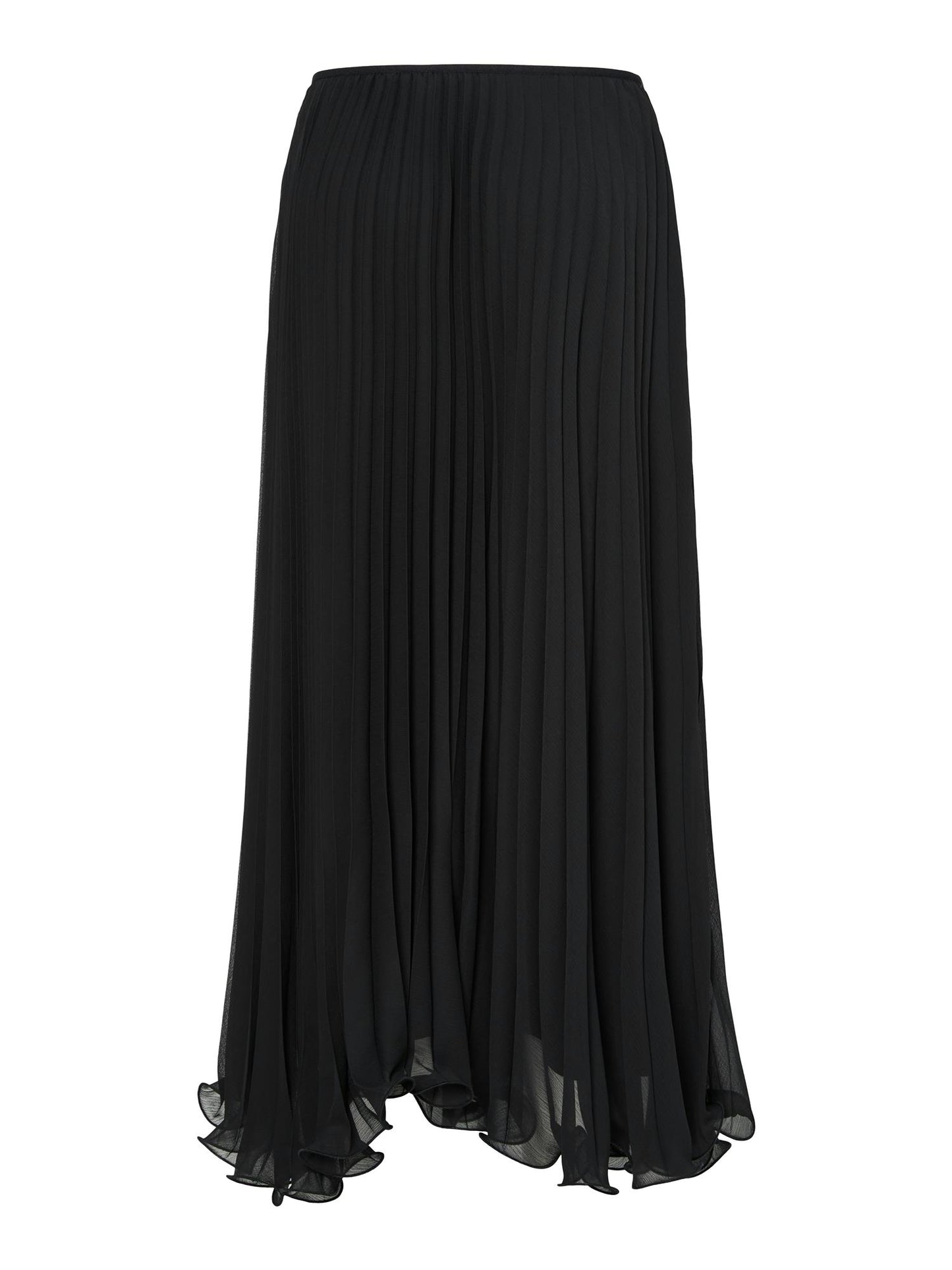 YASNOEL LONG PLISSE SKIRT - BLACK