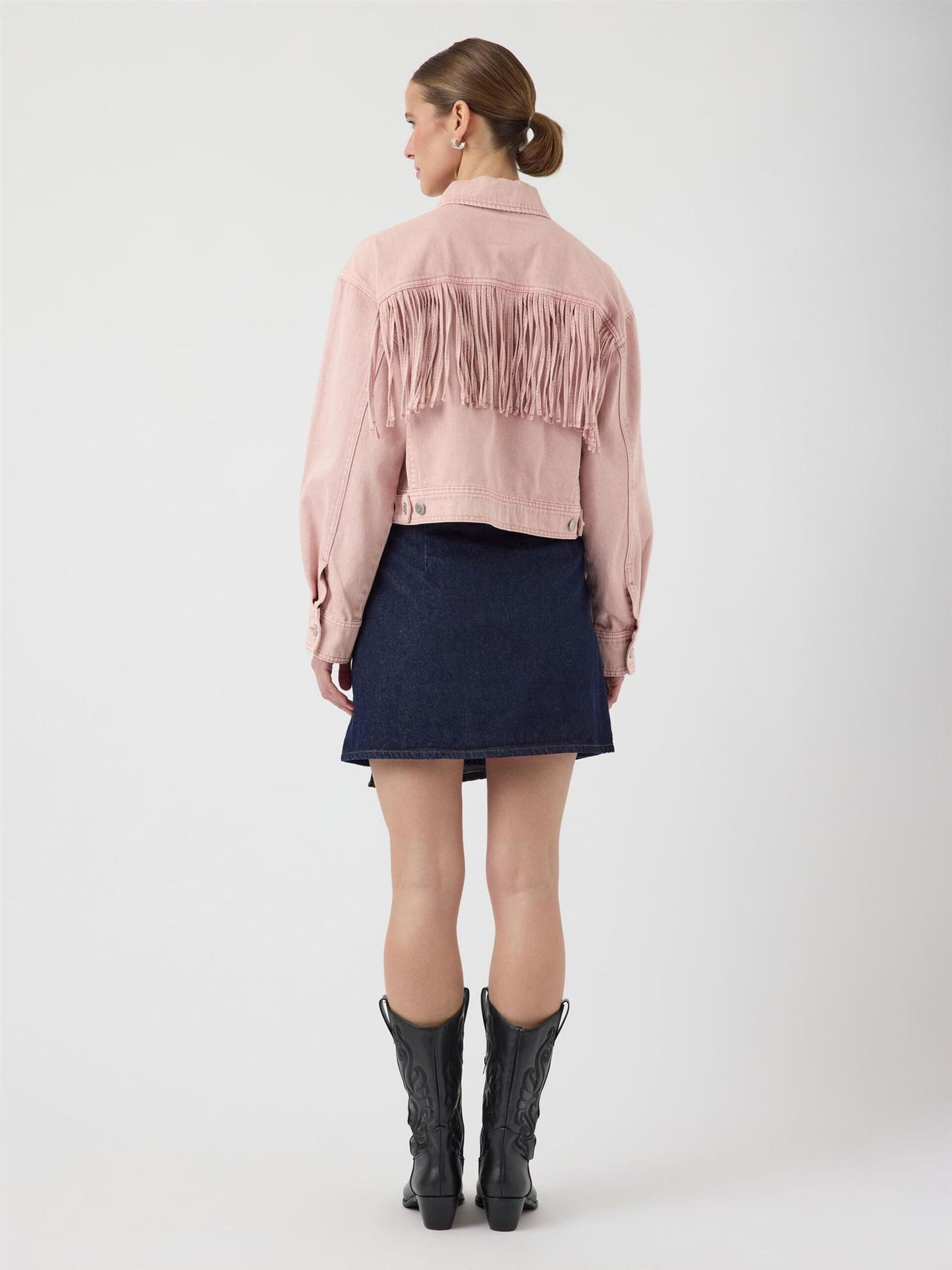YASSUN CROP DENIM JACKET - ZEPHYR