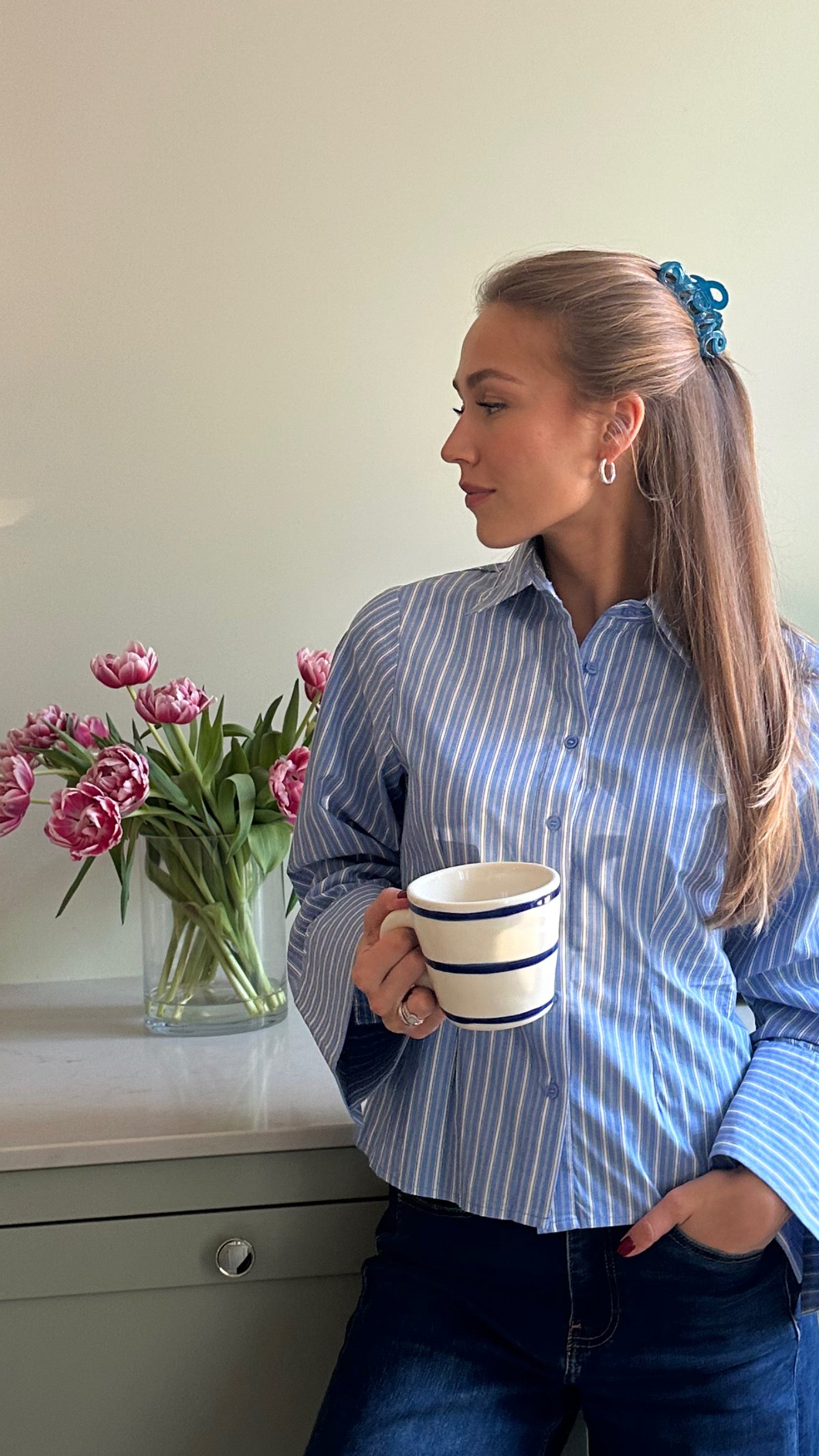 Rosa Stripe Shirt - Blue
